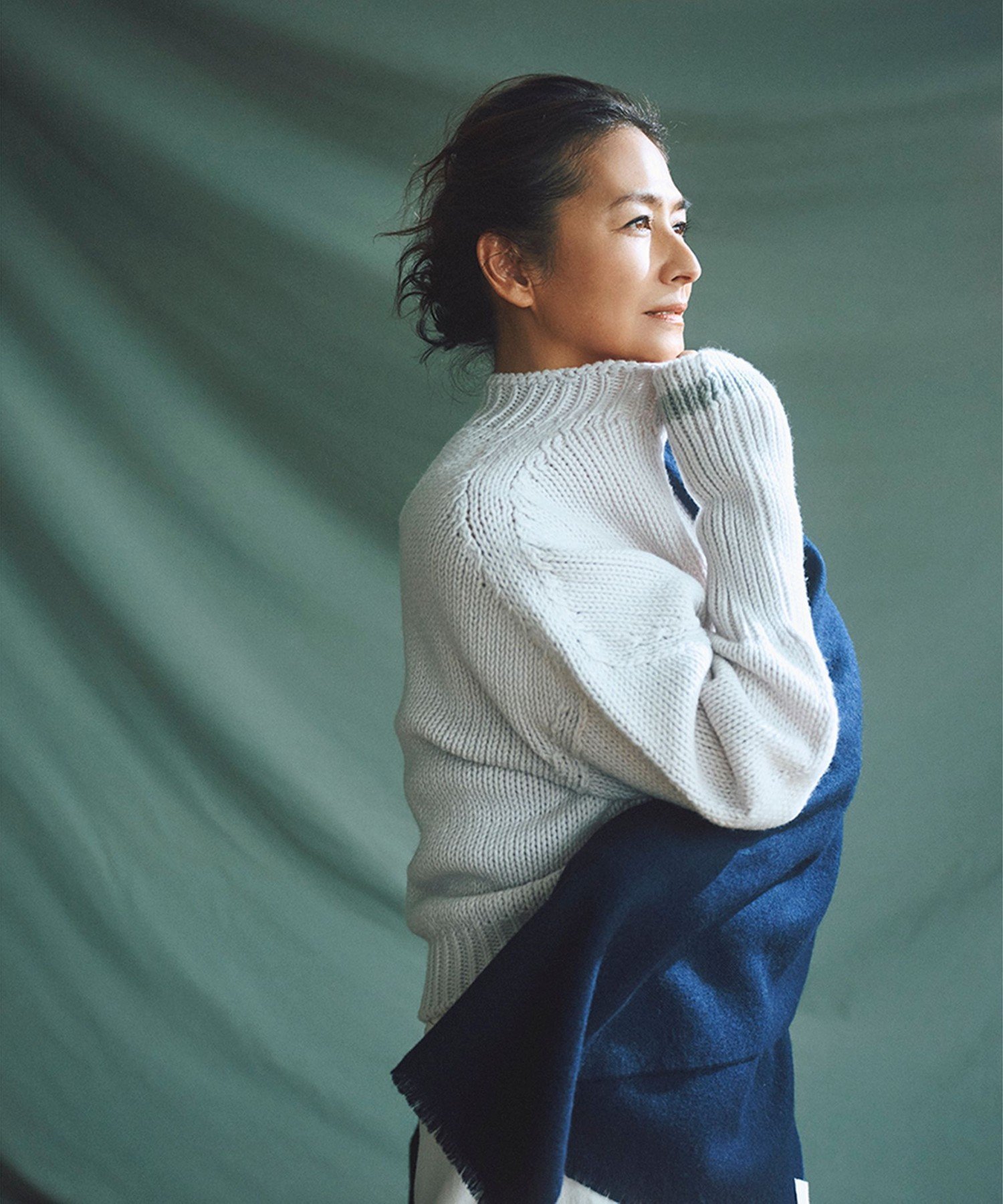 【デミルクス ビームス/Demi-Luxe BEAMS】のAK+1 / 3ゲージ ホールガーメント コクーン ニット ウールニット 人気、トレンドファッション・服の通販 founy(ファニー) 　ファッション　Fashion　レディースファッション　Fashion for Women　トップス・カットソー　Cut & Sew Tops　ニット　Knit Tops & Sweaters　コクーン　Cocoon, Cocoon Silhouette　デニム　Denim, Jeans Material　フィット　Fit, Slim Fit　フォルム　Silhouette, Form　ホールガーメント　WholeGarment, Seamless Knit　モックネック　Mock Neck, Short Turtleneck　リラックス　Relax, Relaxed Fit　ワイド　Wide, Wide Fit　 other-1|ID: prp329100004821234 ipo3291000000035038066