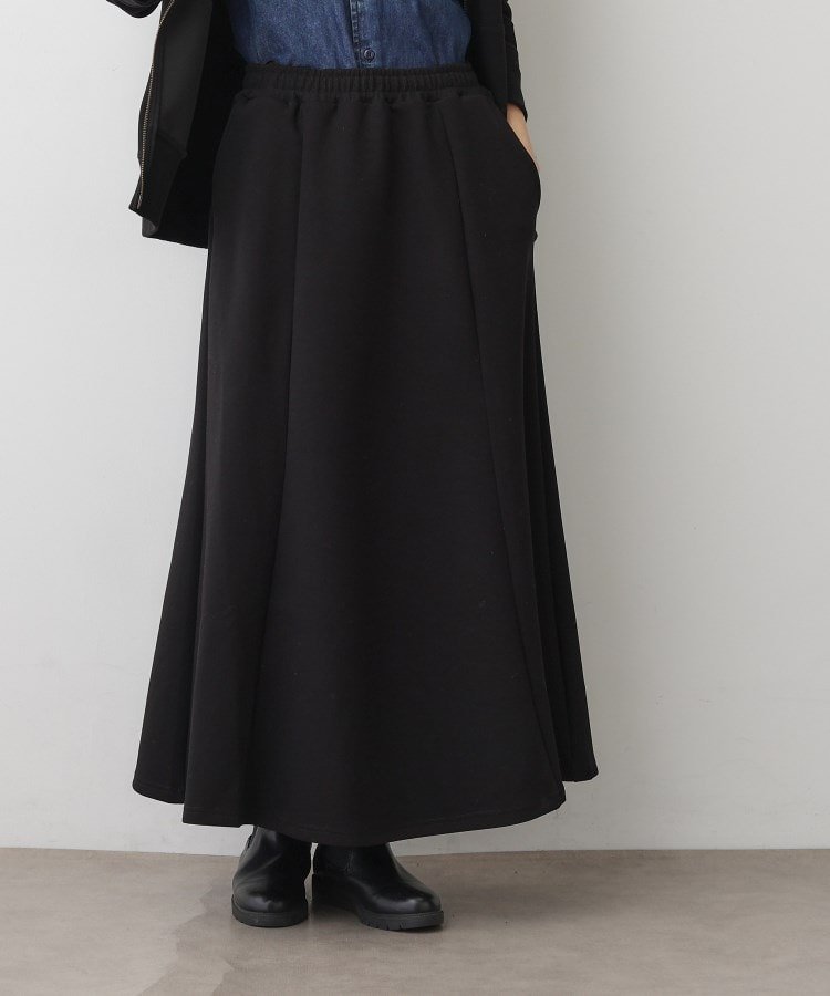 【デッサン/Dessin】の【ウエストゴム/洗える】ダンボールコットンフレアスカート インテリア・キッズ・メンズ・レディースファッション・服の通販 founy(ファニー) 　ファッション　Fashion　レディースファッション　Fashion for Women　スカート　Skirts　Aライン・フレアスカート　A-Line & Flared Skirts　スウェット / スエット　Sweatshirt, Sweatwear　スマート　Smart, Elegant　フレア　Flare, Flared　ポケット　Pocket, Pocket Detail　洗える　Machine Washable　ブラック|ID: prp329100004821235 ipo3291000000035038094