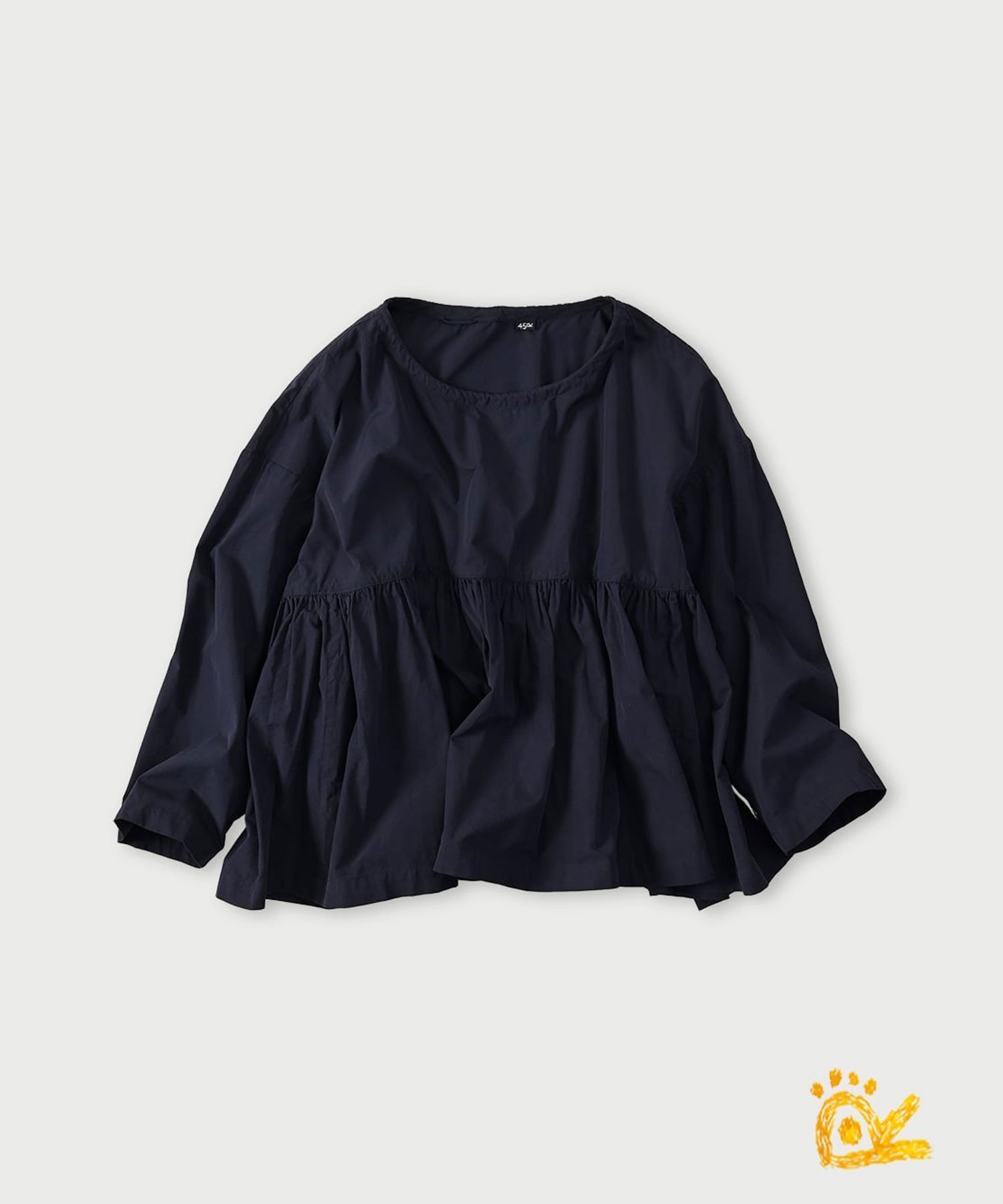 【フォーティファイブ アール/45R】のONEONE 宝物のギャザーブラウス インテリア・キッズ・メンズ・レディースファッション・服の通販 founy(ファニー) 　ファッション　Fashion　レディースファッション　Fashion for Women　トップス・カットソー　Cut & Sew Tops　シャツ・ブラウス・オフィスカジュアル　Elegant Blouses & Button-Ups　ギャザー　Gathered, Ruffled　リボン　Ribbon, Bow　180番三子 ネイビー|ID: prp329100004821245 ipo3291000000035038154