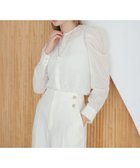 【アナイ/ANAYI】のカットジャガードパワショル ブラウス 人気、トレンドファッション・服の通販 founy(ファニー) ファッション Fashion レディースファッション Fashion for Women トップス・カットソー Cut & Sew Tops シャツ・ブラウス・オフィスカジュアル Elegant Blouses & Button-Ups インナー Innerwear カットジャガード Cut Jacquard ギャザー Gathered, Ruffled ジャケット Jacket, Outerwear スマート Smart, Elegant フォルム Silhouette, Form フロント Front, Front Design メタル Metal, Metal Parts 再入荷 Restock / Back in Stock thumbnail white|ID: prp329100004821252 ipo3291000000035038307