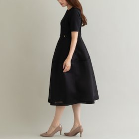 【ローズティアラ/Rose Tiara】の異素材使いハイウエストワンピ-ス 人気、トレンドファッション・服の通販 founy(ファニー) ファッション Fashion レディースファッション Fashion for Women ワンピース Dresses カットソー Cut and Sewn Top コンパクト Compact, Small Size スタンダード Standard, Basic スマート Smart, Elegant セットアップ Set-Up, Coordinated Outfit プリント Print, Printed Pattern ポケット Pocket, Pocket Detail メッシュ Mesh, Net Fabric リボン Ribbon, Bow |ID:prp329100004821260