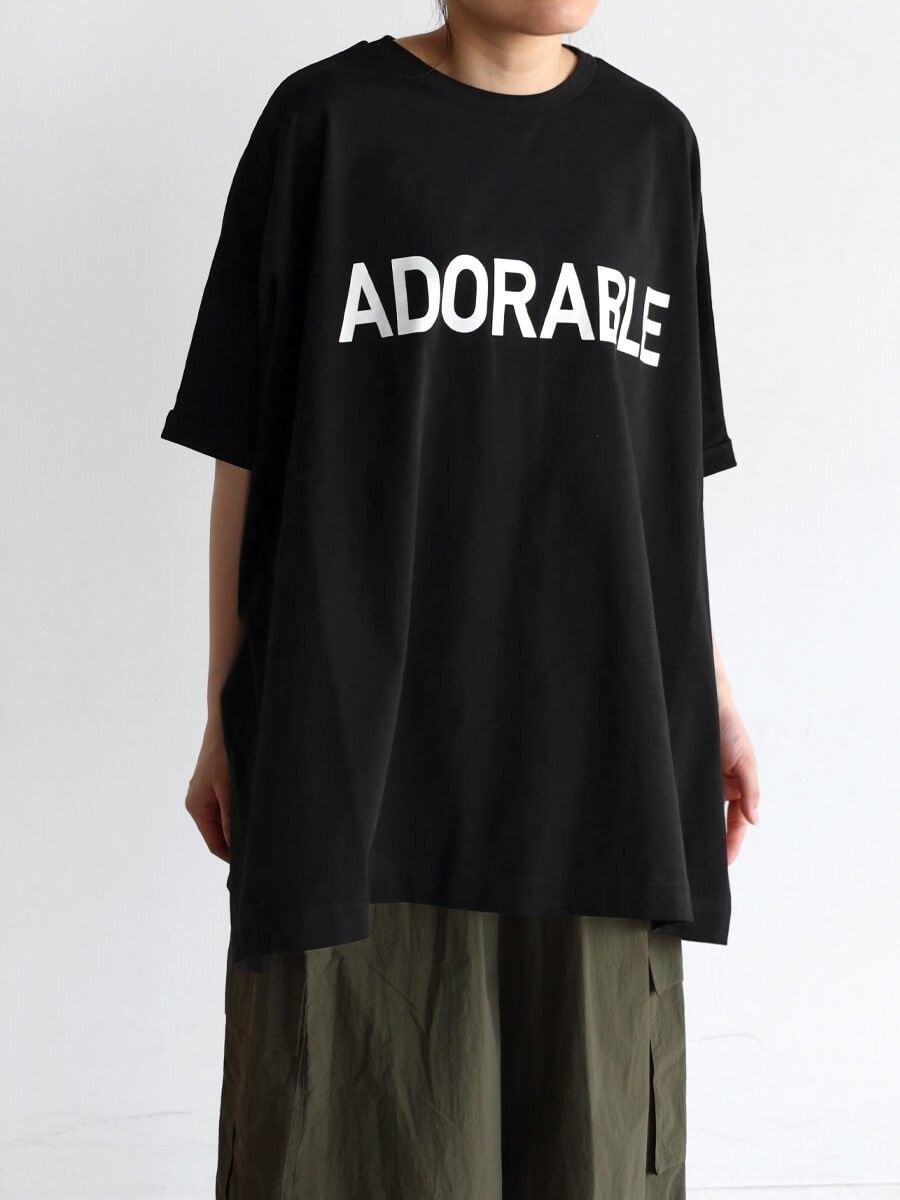 【ラシュッド/LASUD】のロゴボックスカットソー インテリア・キッズ・メンズ・レディースファッション・服の通販 founy(ファニー) 　ファッション　Fashion　レディースファッション　Fashion for Women　トップス・カットソー　Cut & Sew Tops　カットソー・ベーシックTシャツ　Cut-and-Sewn Tops / Stretch Tees & Basics　ボックス　Boxy, Box Shape　洗える　Machine Washable　ブラック|ID: prp329100004821263 ipo3291000000035038509