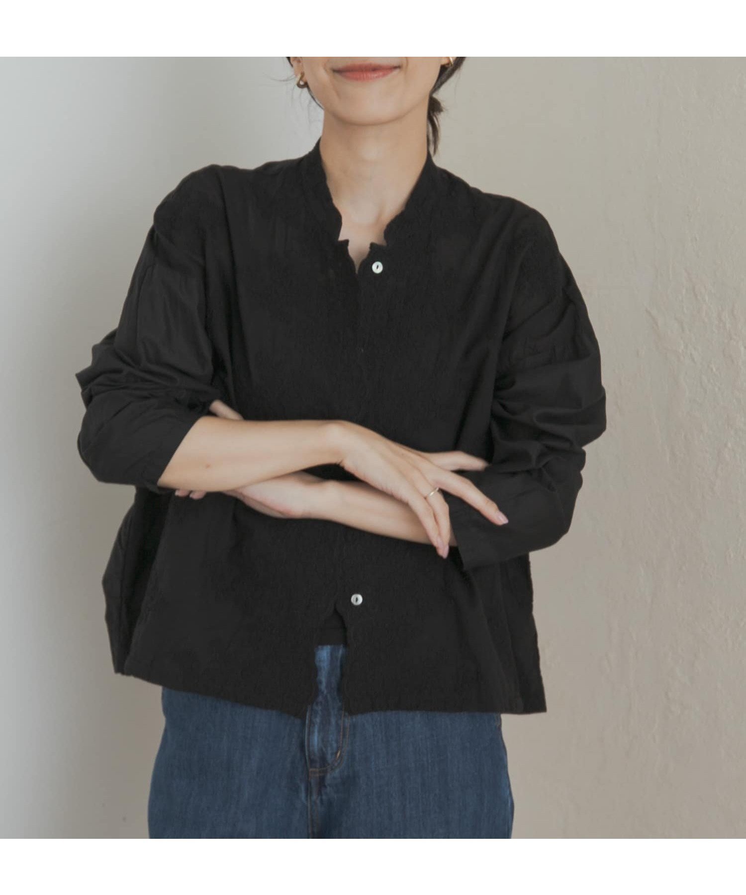 【アーバンリサーチ ドアーズ/URBAN RESEARCH DOORS】のmizuiro ind lacestandcollar wideshirts インテリア・キッズ・メンズ・レディースファッション・服の通販 founy(ファニー) 　ファッション　Fashion　レディースファッション　Fashion for Women　トップス・カットソー　Cut & Sew Tops　シャツ・ブラウス・オフィスカジュアル　Elegant Blouses & Button-Ups　2025年　2025　2025-2026秋冬・A/W　Autumn/Winter 2025–26 AW25–26　冬　Winter / This Winter　シンプル　Simple, Minimal　フロント　Front, Front Design　レース　Lace, Lace Fabric　ヴィンテージ　Vintage Style　エレガント 上品　Elegant　人気　Popular, Best Seller　A/W・秋冬　Autumn/Winter　羽織　Haori, Light Jacket　black|ID: prp329100004821264 ipo3291000000035038564