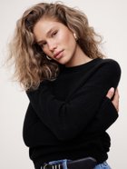 【バナナ リパブリック/BANANA REPUBLIC】のオーバーサイズ ミッドウェイト カシミヤ クルーネックセーター 人気、トレンドファッション・服の通販 founy(ファニー) ファッション Fashion レディースファッション Fashion for Women ストレート Straight, Straight Cut 冬 Winter / This Winter thumbnail BLACK|ID: prp329100004821273 ipo3291000000035038708