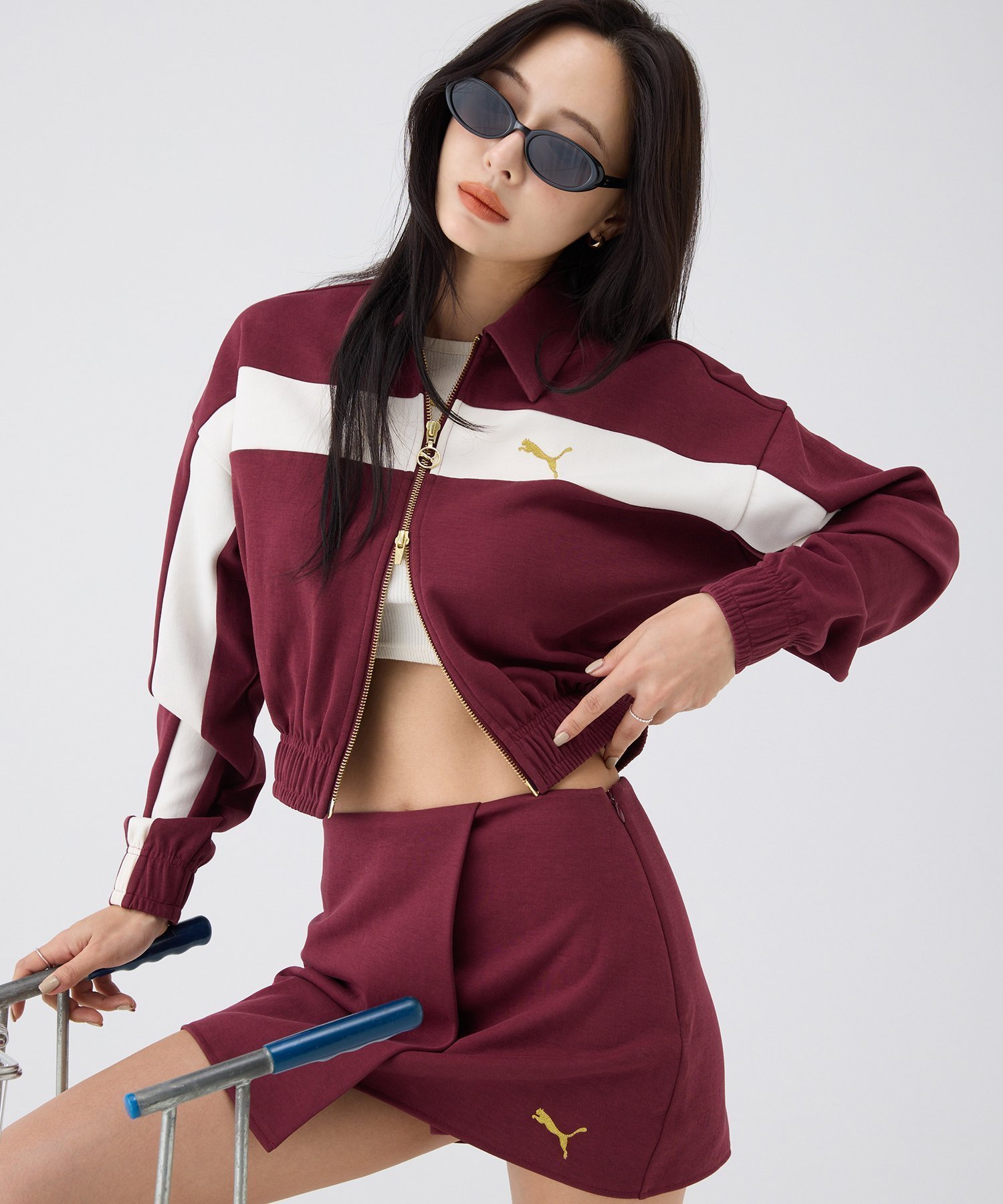 【エイミーイストワール/eimy istoire】のPUMAトラックジャケット*スカショーパンSET 人気、トレンドファッション・服の通販 founy(ファニー) 　ファッション　Fashion　レディースファッション　Fashion for Women　アウター　Coat / Outerwear Collection　レディースジャケット・軽アウター　Jackets　アシンメトリー　Asymmetrical Style　コレクション　Collection, Seasonal Line　コンパクト　Compact, Small Size　ショート　Short, Short Length　ジャケット　Jacket, Outerwear　スタイリッシュ　Stylish, Fashionable　スニーカー　Sneakers, Trainers　スポーツ　Sports, Activewear　スポーティ　Sporty, Casual Athletic　セットアップ　Set-Up, Coordinated Outfit　デニム　Denim, Jeans Material　バランス　Balance, Style Balance　パフォーマンス　Performance, Active Function　フェミニン　Feminine, Girly　ランニング　Running, Running Wear, Activewear, Jogging　再入荷　Restock / Back in Stock　おすすめ　Recommended / Our Picks　 other-1|ID: prp329100004821274 ipo3291000000035038724