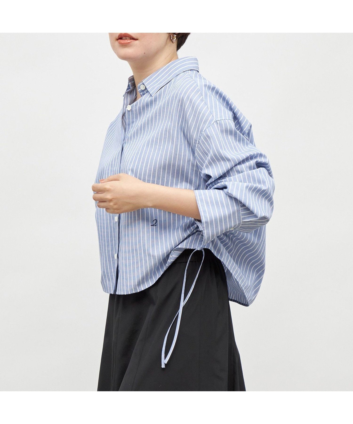 【ノーリーズ/NOLLEY'S】のMY STANDARD ショートシャツ インテリア・キッズ・メンズ・レディースファッション・服の通販 founy(ファニー) 　ファッション　Fashion　レディースファッション　Fashion for Women　トップス・カットソー　Cut & Sew Tops　シャツ・ブラウス・オフィスカジュアル　Elegant Blouses & Button-Ups　ショート　Short, Short Length　ストライプ　Stripe, Striped Pattern　タイプライター　Typewriter Fabric, Crisp Cotton　人気　Popular, Best Seller　ベーシック　Basic, Essential　無地　Plain, Solid Color　おすすめ　Recommended / Our Picks　2025年　2025　2025-2026秋冬・A/W　Autumn/Winter 2025–26 AW25–26　ブルー系その他3|ID: prp329100004821276 ipo3291000000035038760