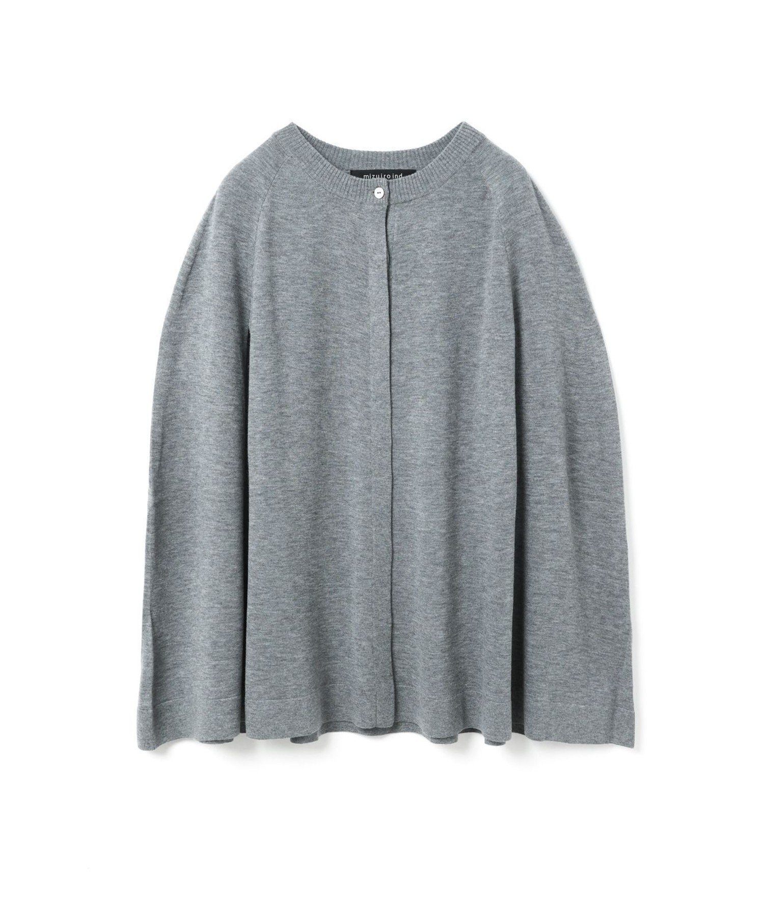 【マーコート/MARcourt】のmizuiro ind ハイゲージケープチュニックカーディガン インテリア・キッズ・メンズ・レディースファッション・服の通販 founy(ファニー) 　ファッション　Fashion　レディースファッション　Fashion for Women　トップス・カットソー　Cut & Sew Tops　カーディガン・羽織り　Layered Style Cardigans　チュニック　Tunic, Long Top　フロント　Front, Front Design　ポケット　Pocket, Pocket Detail　ポンチョ　Poncho, Cape Style　エレガント 上品　Elegant　人気　Popular, Best Seller　グレー|ID: prp329100004821282 ipo3291000000035038892