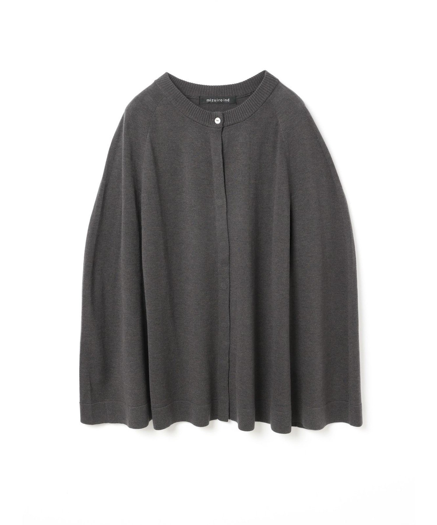 【マーコート/MARcourt】のmizuiro ind ハイゲージケープチュニックカーディガン インテリア・キッズ・メンズ・レディースファッション・服の通販 founy(ファニー) 　ファッション　Fashion　レディースファッション　Fashion for Women　トップス・カットソー　Cut & Sew Tops　カーディガン・羽織り　Layered Style Cardigans　チュニック　Tunic, Long Top　フロント　Front, Front Design　ポケット　Pocket, Pocket Detail　ポンチョ　Poncho, Cape Style　エレガント 上品　Elegant　人気　Popular, Best Seller　ダークグレー|ID: prp329100004821282 ipo3291000000035038893