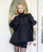 【エイミーイストワール/eimy istoire】の2wayバックリボンジャガードペプラムトップス 人気、トレンドファッション・服の通販 founy(ファニー) ファッション Fashion レディースファッション Fashion for Women トップス・カットソー Cut & Sew Tops クラッシュ Distressed, Crashed Style コンパクト Compact, Small Size スリーブ Sleeve, Long Sleeve / Short Sleeve タフタ Taffeta, Structured Fabric デニム Denim, Jeans Material フォルム Silhouette, Form ベルベット Velvet, Velvety ミニスカート Mini Skirt, Short Skirt リボン Ribbon, Bow 再入荷 Restock / Back in Stock 日本製 Made In Japan thumbnail BLACK|ID: prp329100004821286 ipo3291000000035039002