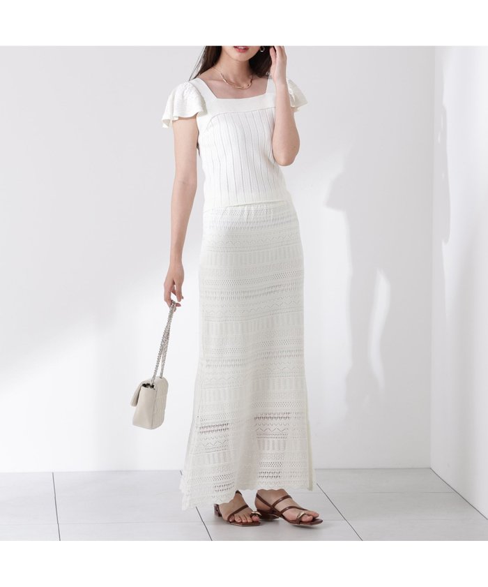 【プロポーション ボディドレッシング/PROPORTION BODY DRESSING】の透かし編 SETUP インテリア・キッズ・メンズ・レディースファッション・服の通販 founy(ファニー) https://founy.com/ ファッション Fashion レディースファッション Fashion for Women セットアップ Matching Sets セットアップ Set-Up, Coordinated Outfit ボヘミアン Bohemian, Ethnic Style 透かし Cut-Out, Lacework |ID: prp329100004821293 ipo3291000000035039093