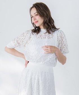 【ビアッジョブルー/Viaggio Blu】のフラワーチュールドッキングニット≪手洗い可能≫ 人気、トレンドファッション・服の通販 founy(ファニー) ファッション Fashion レディースファッション Fashion for Women トップス・カットソー Cut & Sew Tops ニット Knit Tops & Sweaters 春 Spring シアー Sheer, See-Through チュール Tulip, Tulip Motif フラワー Flower, Floral S/S・春夏 SS, Spring/Summer, Warm Season 夏 Summer エレガント 上品 Elegant 2025年 2025 2025春夏・S/S Spring/Summer 2025 SS25 |ID:prp329100004821296