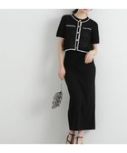 【プロポーション ボディドレッシング/PROPORTION BODY DRESSING】の透かし編みカーディガン SET UP ブラック×ホワイト|ID: prp329100004821298 ipo3291000000035039266