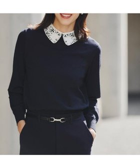 【アンタイトル/UNTITLED】の2WAYレース襟ニットプルオーバー 人気、トレンドファッション・服の通販 founy(ファニー) ファッション Fashion レディースファッション Fashion for Women トップス・カットソー Cut & Sew Tops ニット Knit Tops & Sweaters カジュアルプルオーバー・ニットトップス Pullovers & Knit Tops / Casual Pullovers クラシカル Classical, Vintage-Inspired コンパクト Compact, Small Size シンプル Simple, Minimal ストレッチ Stretch, Stretchy Fabric スマート Smart, Elegant バランス Balance, Style Balance フレア Flare, Flared プリーツ Pleats, Pleated レース Lace, Lace Fabric ワイド Wide, Wide Fit おすすめ Recommended / Our Picks エレガント 上品 Elegant セレモニー Ceremony ビジネス 仕事 通勤 Business / Work / Commuting |ID:prp329100004821322