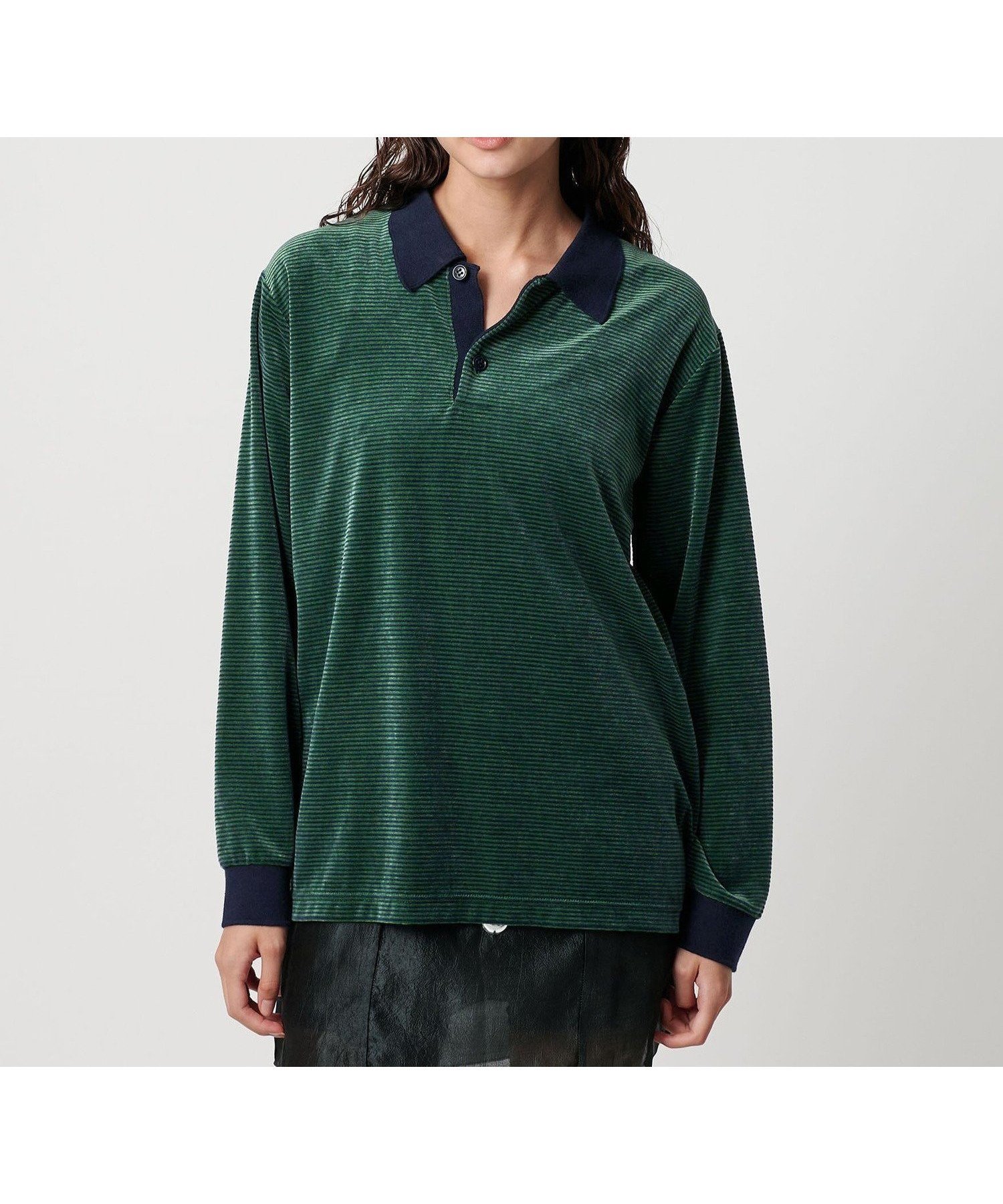 【ビューティ&ユース ユナイテッドアローズ/BEAUTY&YOUTH / UNITED ARROWS】のATTISESSION ベロア ボーダー ポロシャツ 人気、トレンドファッション・服の通販 founy(ファニー) 　ファッション　Fashion　レディースファッション　Fashion for Women　トップス・カットソー　Cut & Sew Tops　シャツ・ブラウス・オフィスカジュアル　Elegant Blouses & Button-Ups　ポロシャツ・きれいめカジュアル　Smart-Casual Polo Tops　ベロアトップス　Velour Tops / Velvet-Look Items　コンパクト　Compact, Small Size　ショーツ　Shorts, Short Pants　スラックス　Slacks, Dress Pants　スリーブ　Sleeve, Long Sleeve / Short Sleeve　デニム　Denim, Jeans Material　ドッキング　Docking, Mixed Material　ベロア　Velour, Soft Velvet　ボトム　Bottoms, Lower Wear　ボーダー　Border, Stripe　ポロシャツ　Polo Shirt, Collared Tee　ミニスカート　Mini Skirt, Short Skirt　リュクス　Luxury, Elegant, High-End, Chic　ルーズ　Loose, Oversized　ロング　Long, Long-Length　ワイド　Wide, Wide Fit　おすすめ　Recommended / Our Picks　 other-1|ID: prp329100004821333 ipo3291000000035039807