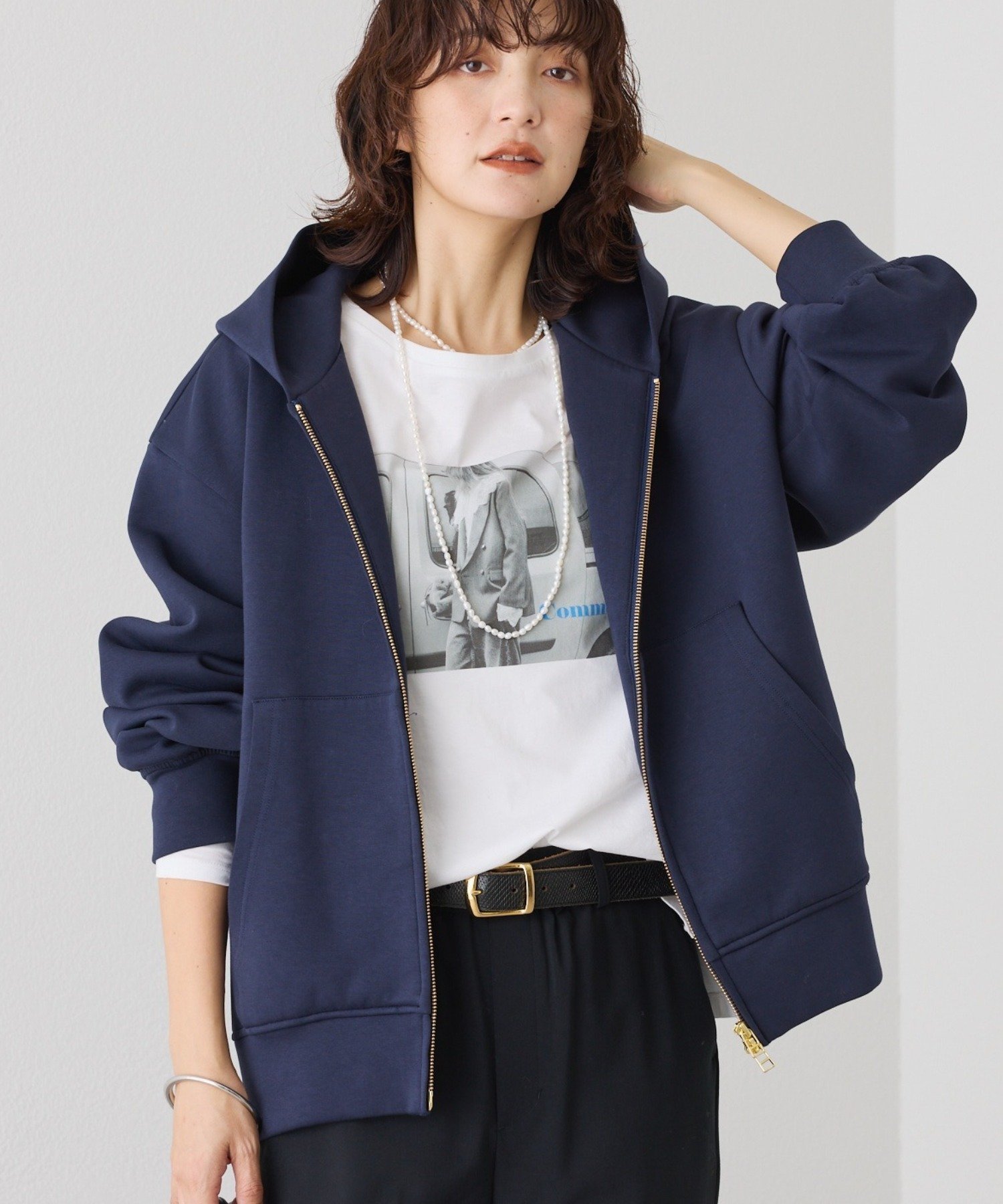 【リヴドロワ/RIVE DROITE】の【新色追加/リバイバル】バックテールZIPパーカー インテリア・キッズ・メンズ・レディースファッション・服の通販 founy(ファニー) 　ファッション　Fashion　レディースファッション　Fashion for Women　トップス・カットソー　Cut & Sew Tops　レディースパーカー・カジュアルフーディー　Casual Hoodies & Sweatshirts　バッグ　Bags　春　Spring　シルバー　Silver, Metallic Silver　タンク　Tank Top, Sleeveless Top　ダブル　Double, Double-Breasted　パーカー　Hoodie, Parka　ポケット　Pocket, Pocket Detail　A/W・秋冬　Autumn/Winter　S/S・春夏　SS, Spring/Summer, Warm Season　再入荷　Restock / Back in Stock　おすすめ　Recommended / Our Picks　夏　Summer　ネイビー|ID: prp329100004821358 ipo3291000000035040213