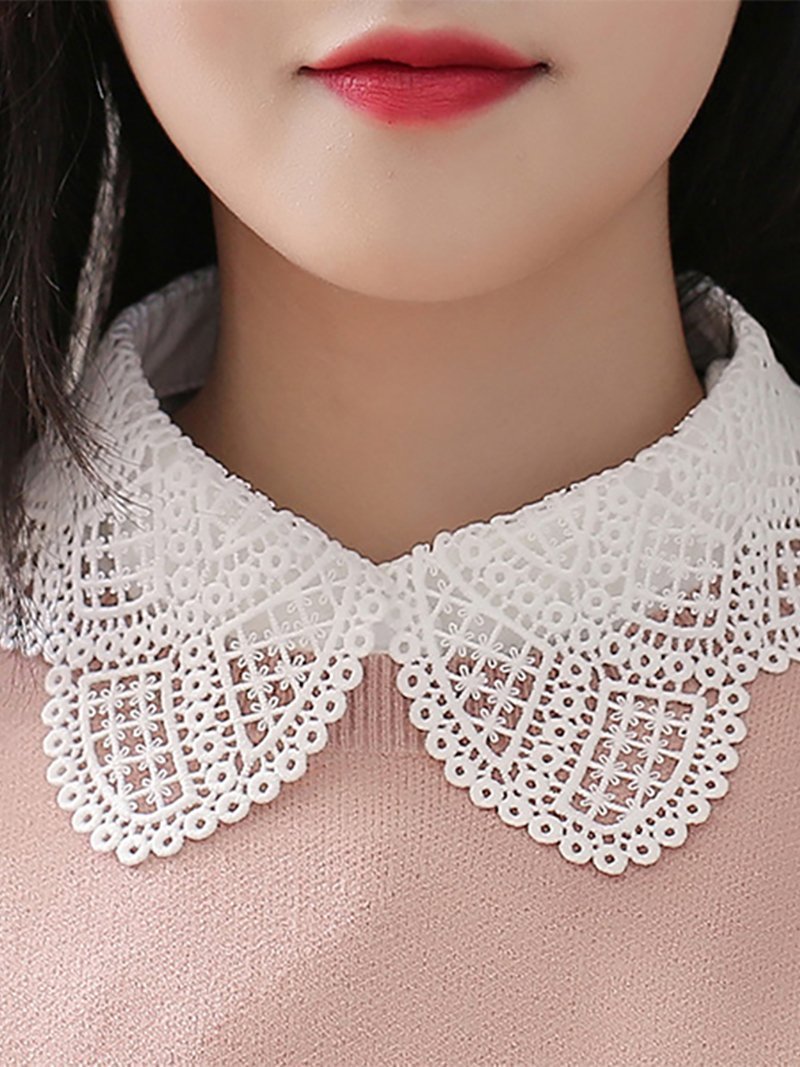 【ドゥーベル/Doux Belle】のスカラップレース付け襟 レディース 付け襟 インテリア・キッズ・メンズ・レディースファッション・服の通販 founy(ファニー) 　ファッション　Fashion　レディースファッション　Fashion for Women　アクセサリー　Fashion Accessories　シンプル　Simple, Minimal　スカラップ　Scallop, Scalloped Edge　フラワー　Flower, Floral　リボン　Ribbon, Bow　レース　Lace, Lace Fabric　春　Spring　秋　Autumn　TYPE1ホワイト|ID: prp329100004821364 ipo3291000000035040275