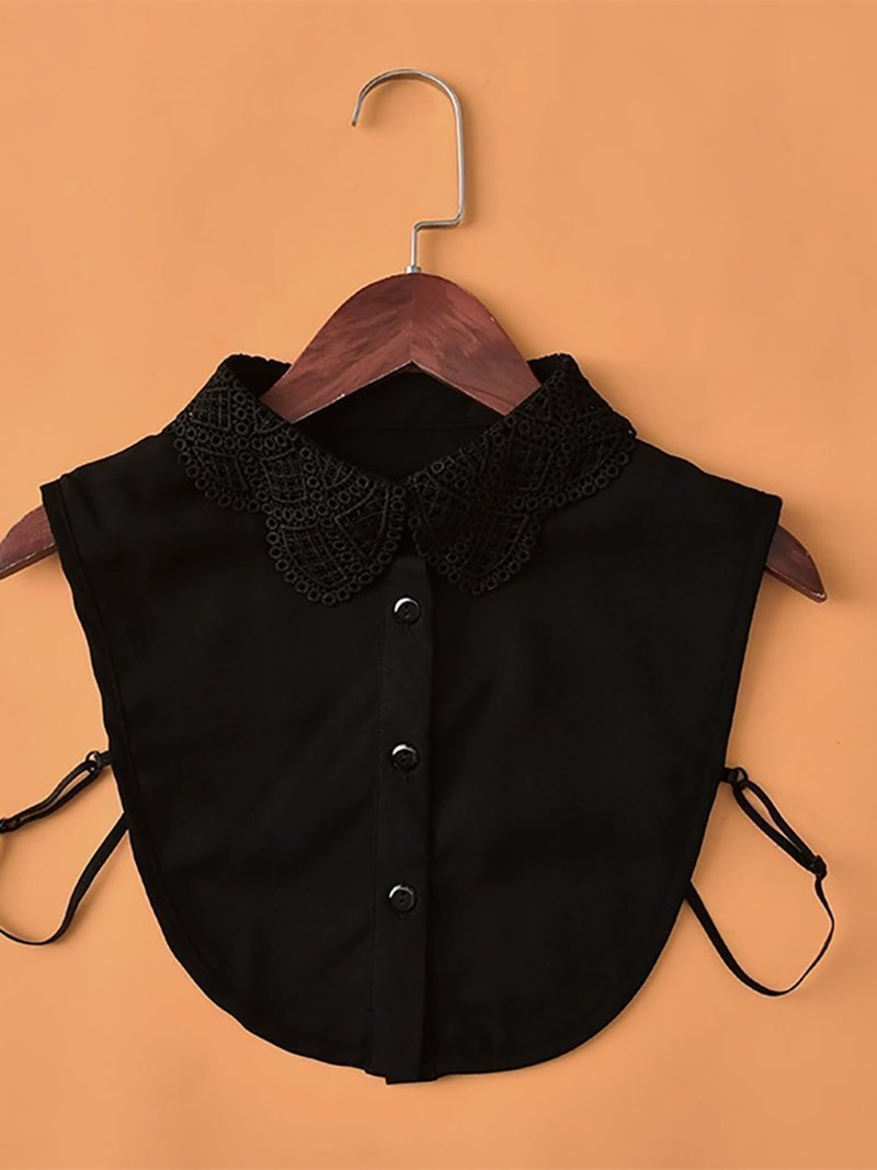 【ドゥーベル/Doux Belle】のスカラップレース付け襟 レディース 付け襟 インテリア・キッズ・メンズ・レディースファッション・服の通販 founy(ファニー) 　ファッション　Fashion　レディースファッション　Fashion for Women　アクセサリー　Fashion Accessories　シンプル　Simple, Minimal　スカラップ　Scallop, Scalloped Edge　フラワー　Flower, Floral　リボン　Ribbon, Bow　レース　Lace, Lace Fabric　春　Spring　秋　Autumn　TYPE2ブラック|ID: prp329100004821364 ipo3291000000035040276