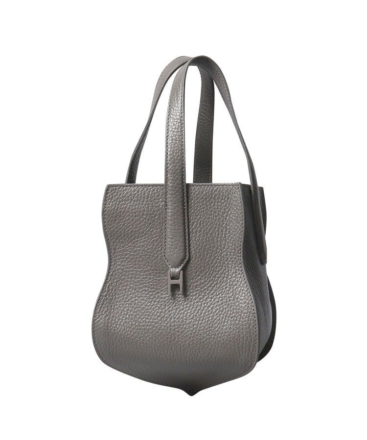 【ヒロフ/HIROFU】の【ヌーヴォラ】レザートートバッグ S 本革 ミニバッグ(商品番号 P25-20018) インテリア・キッズ・メンズ・レディースファッション・服の通販 founy(ファニー) 　ファッション　Fashion　レディースファッション　Fashion for Women　バッグ　Bags　イタリア　Italy　ウェーブ　Wavy Pattern　コンパクト　Compact, Small Size　シルバー　Silver, Metallic Silver　ジュエリー　Jewelry, Accessories　スマート　Smart, Elegant　財布　Wallet, Purse　パターン　Pattern, Design Print　フォルム　Silhouette, Form　フラップ　Flap, Flap Pocket　ボンディング　Bonding, Bonded Fabric　ポケット　Pocket, Pocket Detail　メタル　Metal, Metal Parts　おすすめ　Recommended / Our Picks　旅行　Travel　スーツケース キャリーケース　Suitcase / Carry Case　エレガント 上品　Elegant　クリスマス X'mas　Christmas / X'mas　ギフト プレゼント　Gift / Present　ダークグレー|ID: prp329100004821389 ipo3291000000035040709