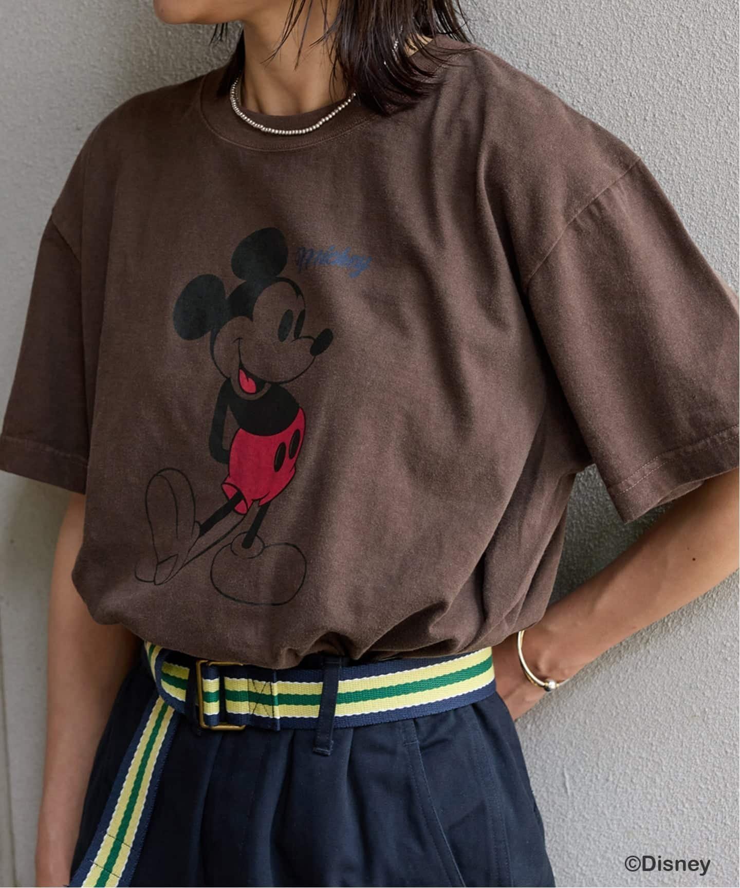 【ジャーナルスタンダード/JOURNAL STANDARD】の【一部店舗+WEB限定】MICKEY / JS Tシャツ インテリア・キッズ・メンズ・レディースファッション・服の通販 founy(ファニー) 　ファッション　Fashion　レディースファッション　Fashion for Women　トップス・カットソー　Cut & Sew Tops　シャツ・ブラウス・オフィスカジュアル　Elegant Blouses & Button-Ups　ロングTシャツ・Tシャツ　Longline T-Shirts & Tees　インディゴ　Indigo Denim　デニム　Denim, Jeans Material　プリント　Print, Printed Pattern　2025年　2025　2025-2026秋冬・A/W　Autumn/Winter 2025–26 AW25–26　ブラウン|ID: prp329100004821406 ipo3291000000035040826