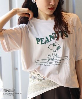 【ルクールブラン/le.coeur blanc】の【PEANUTS】ピグメントTシャツ 人気、トレンドファッション・服の通販 founy(ファニー) ファッション Fashion レディースファッション Fashion for Women トップス・カットソー Cut & Sew Tops シャツ・ブラウス・オフィスカジュアル Elegant Blouses & Button-Ups ロングTシャツ・Tシャツ Longline T-Shirts & Tees インナー Innerwear キャミワンピース Cami Dress, Slip Dress キャラクター Character, Licensed Characters ジャケット Jacket, Outerwear プリント Print, Printed Pattern ヴィンテージ Vintage Style エレガント 上品 Elegant 夏 Summer |ID:prp329100004821497