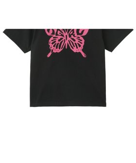 【エックスガール/X-girl】のBUTTERFLY SILHOUETTE LOGO S/S TEE X-girl 人気、トレンドファッション・服の通販 founy(ファニー) ファッション Fashion レディースファッション Fashion for Women グラフィック Graphic, Graphic Design デニム Denim, Jeans Material バタフライ Butterfly, Butterfly Motif フロント Front, Front Design プリント Print, Printed Pattern ベーシック Basic, Essential リアル Real, Realistic ワンポイント One Point, Statement Accent 人気 Popular, Best Seller 半袖 Short Sleeve, Half Sleeve 夏 Summer 定番 Standard, Basic Item S/S・春夏 SS, Spring/Summer, Warm Season |ID:prp329100004821529