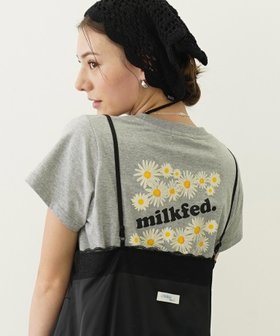 【ミルクフェド/MILKFED.】のDAISY AND LOGO COMPACT S/S TEE MILKFED. 人気、トレンドファッション・服の通販 founy(ファニー) ファッション Fashion レディースファッション Fashion for Women コンパクト Compact, Small Size サロペット Overalls, Salopette フロント Front, Front Design プリント Print, Printed Pattern ボトム Bottoms, Lower Wear 夏 Summer S/S・春夏 SS, Spring/Summer, Warm Season |ID:prp329100004821597