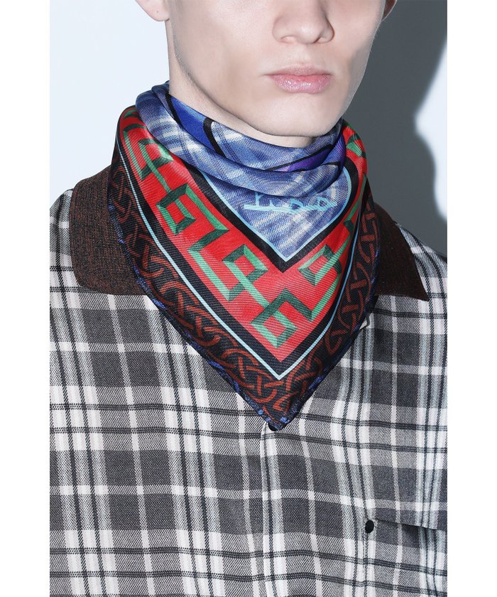 【トーガ/TOGA】のPrint scarf インテリア・キッズ・メンズ・レディースファッション・服の通販 founy(ファニー) https://founy.com/ ファッション Fashion レディースファッション Fashion for Women キュプラ Cupro, Eco Fabric スカーフ Scarf, Neckwear チェック Check, Plaid, Tartan プリント Print, Printed Pattern |ID: prp329100004821637 ipo3291000000035044926