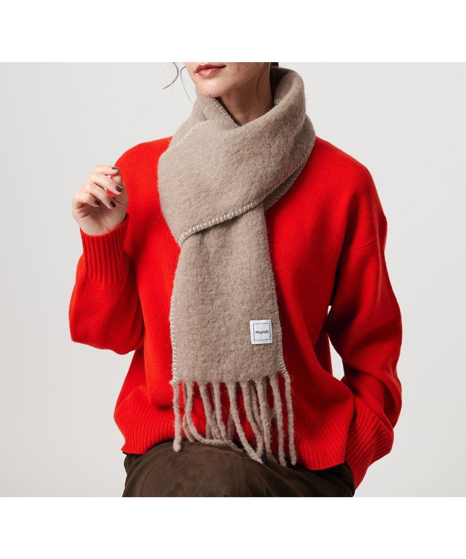 【ビューティ&ユース ユナイテッドアローズ/BEAUTY&YOUTH / UNITED ARROWS】のmylab アルパカ ステッチマフラー インテリア・キッズ・メンズ・レディースファッション・服の通販 founy(ファニー) 　ファッション　Fashion　レディースファッション　Fashion for Women　マフラー・スヌード / 冬小物の定番　Scarves & Mufflers　イタリア　Italy　オレンジ　Orange　コレクション　Collection, Seasonal Line　シルク　Silk, 100% Silk　ストール　Stole, Wrap　トレンド　Trend, Trending Now　ハンド　Hand, Handmade　プリント　Print, Printed Pattern　マフラー　Scarf, Muffler　リネン　Linen, Linen Fabric　A/W・秋冬　Autumn/Winter　MOCA|ID: prp329100004821673 ipo3291000000035045328