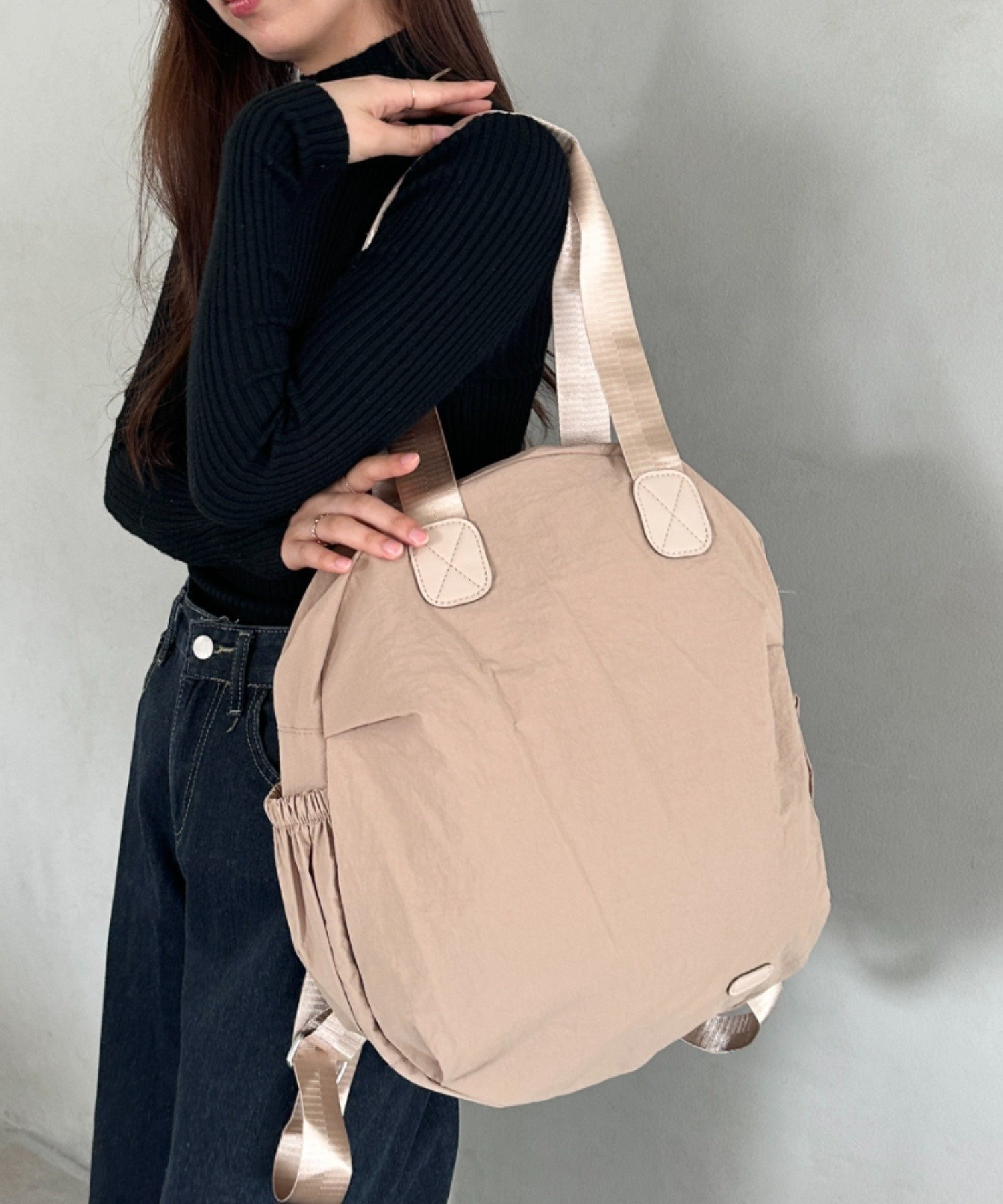 【その他のブランド/Other】の大容量 3WAY丸形バックパック マザーズバッグ 人気、トレンドファッション・服の通販 founy(ファニー) 　ファッション　Fashion　キッズファッション　Fashion for Kids　クッション　Cushion, Throw Pillow　傘　Umbrella, Parasol　シンプル　Simple, Minimal　財布　Wallet, Purse　ポケット　Pocket, Pocket Detail　A/W・秋冬　Autumn/Winter　S/S・春夏　SS, Spring/Summer, Warm Season　夏　Summer　旅行　Travel　ビジネス 仕事 通勤　Business / Work / Commuting　 other-1|ID: prp329100004821707 ipo3291000000035045628