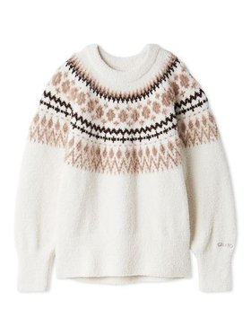 【ジェラート ピケ/gelato pique】のノルディックプルオーバー 人気、トレンドファッション・服の通販 founy(ファニー) ファッション Fashion レディースファッション Fashion for Women トップス・カットソー Cut & Sew Tops カジュアルプルオーバー・ニットトップス Pullovers & Knit Tops / Casual Pullovers スマート Smart, Elegant フェザー Feather, Feather Detail ブラウジング Blouson Silhouette, Cinched Waist ロング Long, Long-Length 冬 Winter / This Winter |ID:prp329100004821721