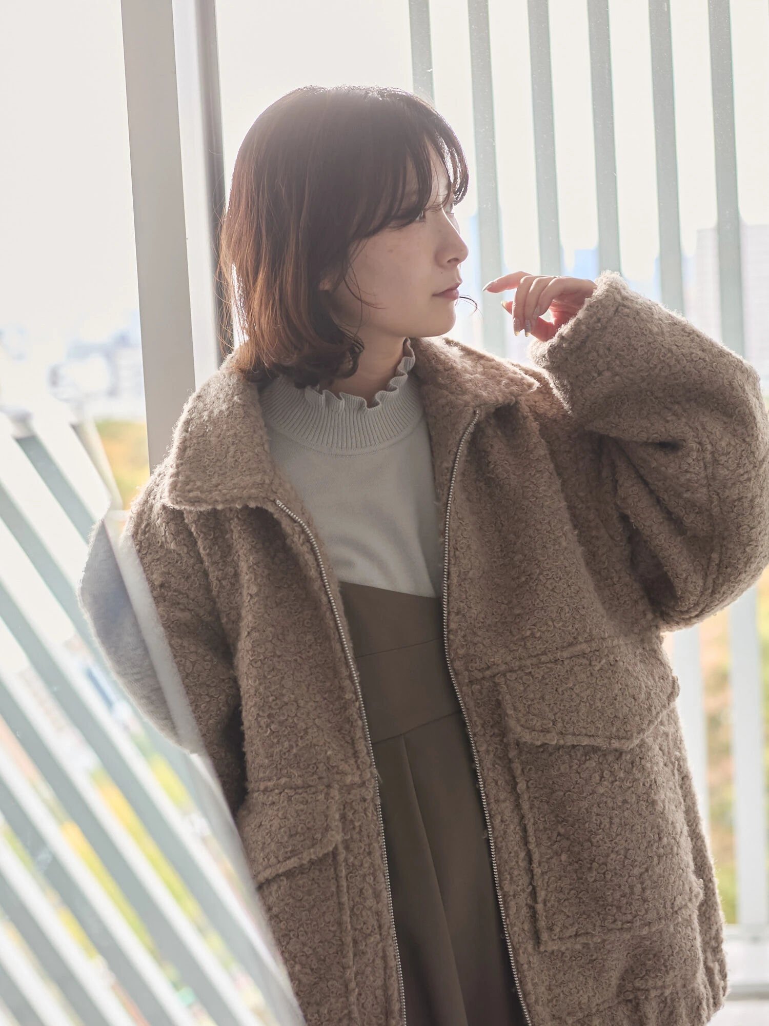 【サマンサモスモス/Samansa Mos2】のプードルブークレブルゾン インテリア・キッズ・メンズ・レディースファッション・服の通販 founy(ファニー) 　ファッション　Fashion　レディースファッション　Fashion for Women　アウター　Coat / Outerwear Collection　ブルゾンジャケット・スポーティアウター　Blouson Jackets　デニム　Denim, Jeans Material　ブルゾン　Blouson, Bomber Jacket　ベージュ|ID: prp329100004821730 ipo3291000000035045987