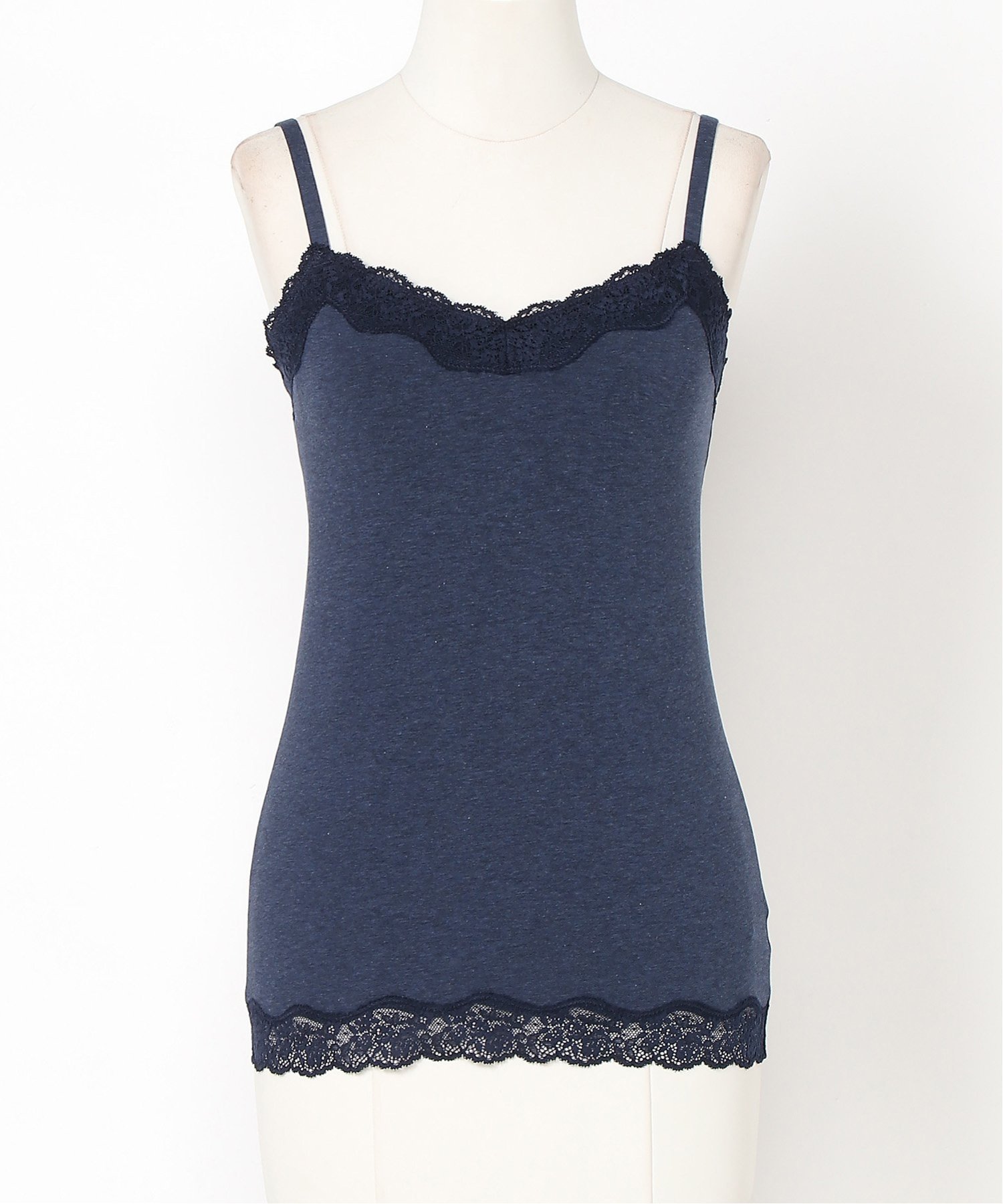 【キッドブルー/KID BLUE】の20 STANDARD カップ付キャミソール インテリア・キッズ・メンズ・レディースファッション・服の通販 founy(ファニー) 　ファッション　Fashion　レディースファッション　Fashion for Women　トップス・カットソー　Cut & Sew Tops　キャミソール&ノースリーブ　Camisoles & Sleeveless Tops　アンダー　Underwear Essentials　インナー　Innerwear　キャミソール　Camisole, Spaghetti Strap Top　スタンダード　Standard, Basic　パターン　Pattern, Design Print　ラップ　Wrap, Wrap Design　人気　Popular, Best Seller　定番　Standard, Basic Item　杢ネイビー|ID: prp329100004821740 ipo3291000000035046107