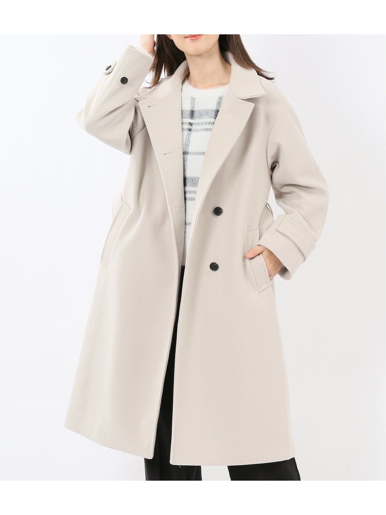 【タカキュー/TAKA-Q】のストレッチ ハンドウォッシャブル スタンドカラー ロングコート インテリア・キッズ・メンズ・レディースファッション・服の通販 founy(ファニー) 　ファッション　Fashion　レディースファッション　Fashion for Women　アウター　Coat / Outerwear Collection　コート・ロングコート・ピーコート　Long Coats, Peacoats & More　シンプル　Simple, Minimal　ジャケット　Jacket, Outerwear　スタンド　Stand Collar, Upright Stand　ストレッチ　Stretch, Stretchy Fabric　スリーブ　Sleeve, Long Sleeve / Short Sleeve　フィット　Fit, Slim Fit　フレア　Flare, Flared　ボトム　Bottoms, Lower Wear　ポケット　Pocket, Pocket Detail　防寒　Cold Protection, Winter-Ready　リラックス　Relax, Relaxed Fit　ロング　Long, Long-Length　ワイド　Wide, Wide Fit　冬　Winter / This Winter　A/W・秋冬　Autumn/Winter　02アイボリー|ID: prp329100004821748 ipo3291000000035046177