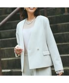 【エルーラ/Elura】の≪CEREMONY≫ダブルクロスジャケット/603858 人気、トレンドファッション・服の通販 founy(ファニー) ファッション Fashion レディースファッション Fashion for Women アウター Coat / Outerwear Collection レディースジャケット・軽アウター Jackets アクセサリー Fashion Accessories インナー Innerwear ジャケット Jacket, Outerwear ストレッチ Stretch, Stretchy Fabric セットアップ Set-Up, Coordinated Outfit ダブル Double, Double-Breasted デコルテ Décolleté, Neckline バランス Balance, Style Balance パール Pearl, Pearl Accent レース Lace, Lace Fabric エレガント 上品 Elegant セレモニー Ceremony ビジネス 仕事 通勤 Business / Work / Commuting thumbnail アイボリー60|ID: prp329100004821752 ipo3291000000035046201