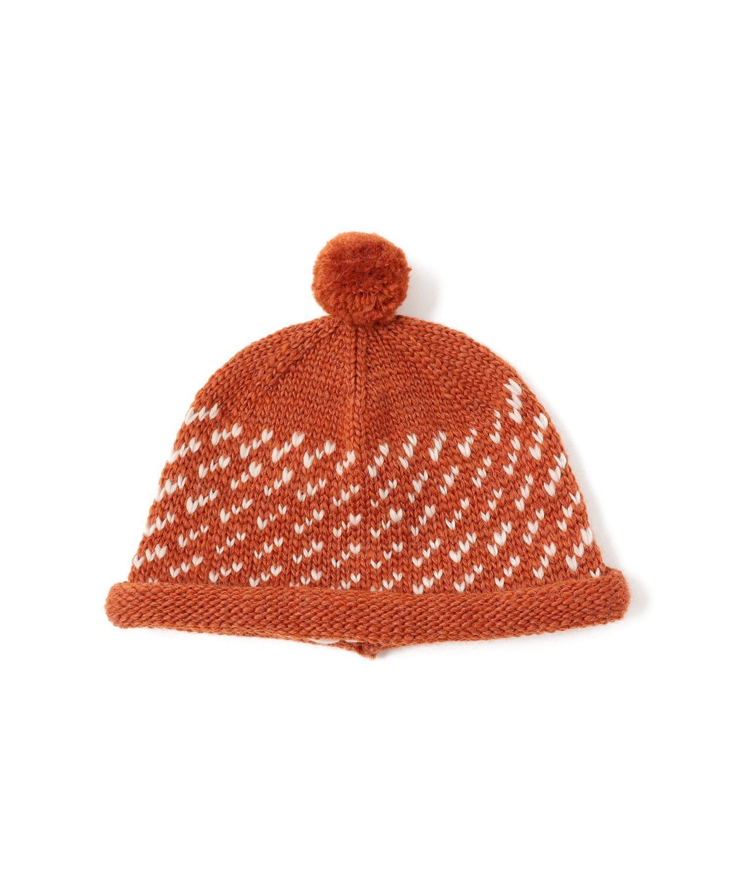 【ビームス ウイメン/BEAMS】の【別注】cableami / ウール ジャカード ワッチキャップ インテリア・キッズ・メンズ・レディースファッション・服の通販 founy(ファニー) 　ファッション　Fashion　レディースファッション　Fashion for Women　春　Spring　クラシック　Classic, Timeless Style　ジャカード／ジャガード　Jacquard, Woven Pattern　手編み　Hand-Knitted, Handmade Knit　ポンポン　Pom-Pom, Fluffy Ball　別注　Limited Edition, Custom Order　帽子　Hat, Headwear　ロールアップ　Roll-Up, Cuffed Hem　S/S・春夏　SS, Spring/Summer, Warm Season　夏　Summer　ORANGE|ID: prp329100004821755 ipo3291000000035046218