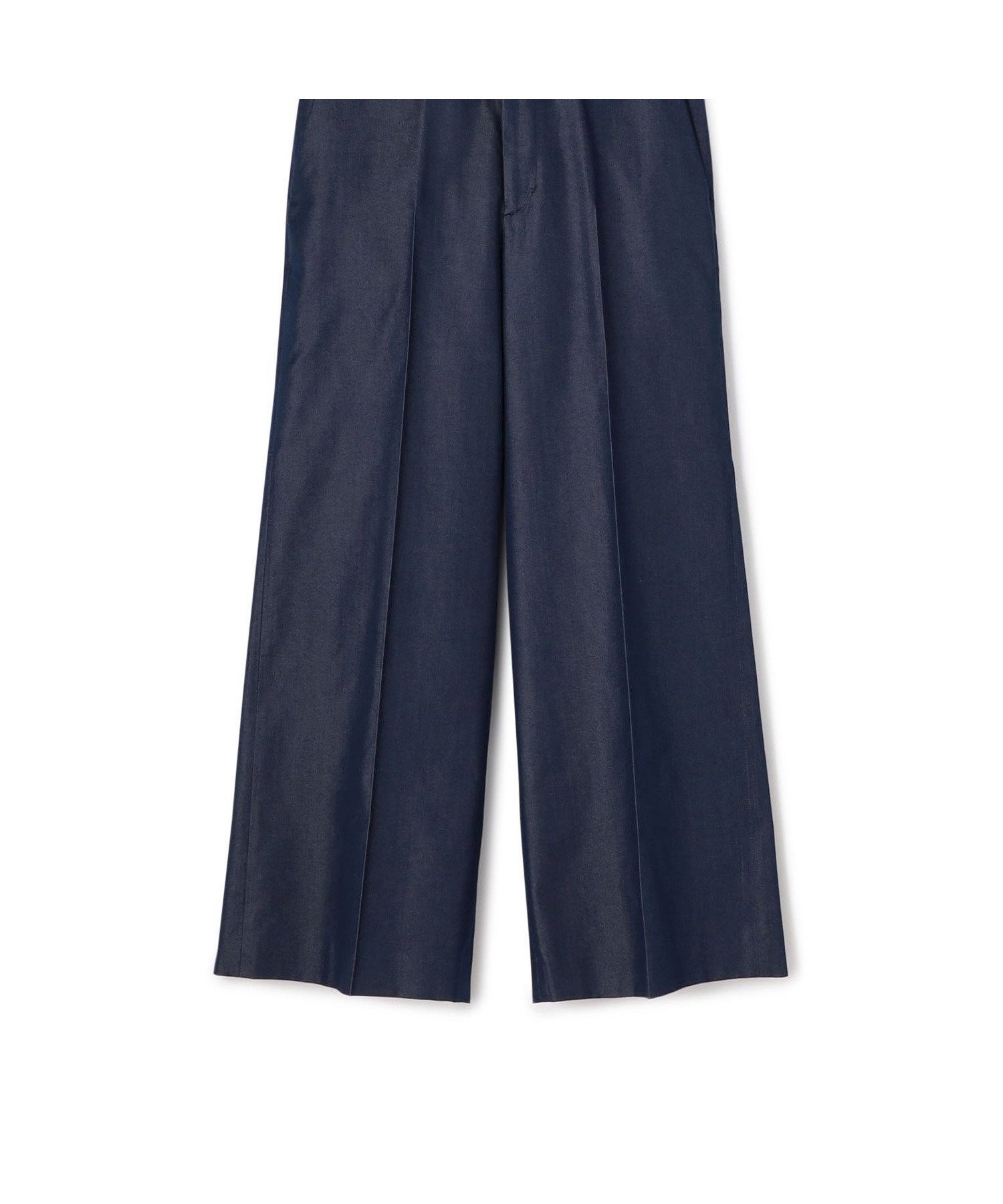 【トゥモローランド/TOMORROWLAND】のコットンシルクデニム ワイドストレートパンツ インテリア・キッズ・メンズ・レディースファッション・服の通販 founy(ファニー) 　ファッション　Fashion　レディースファッション　Fashion for Women　パンツ　Pants & Trousers　おすすめ　Recommended / Our Picks　エレガント 上品　Elegant　シルク　Silk, 100% Silk　ストレート　Straight, Straight Cut　デニム　Denim, Jeans Material　ワイド　Wide, Wide Fit　67 ネイビー|ID: prp329100004821765 ipo3291000000035046268
