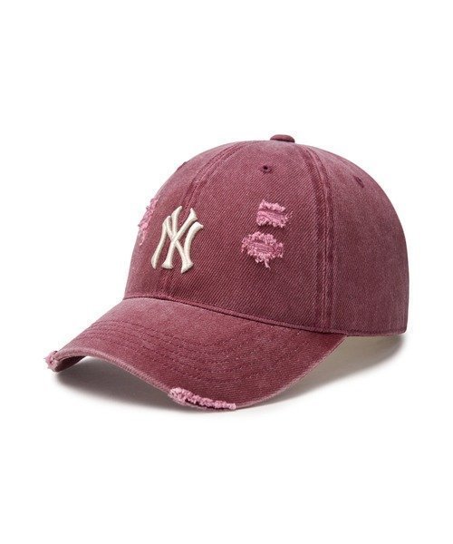 【ジャックローズ/JACKROSE】のMLB KOREA/エムエルビーコリア ダメージウォッシュ-CAP インテリア・キッズ・メンズ・レディースファッション・服の通販 founy(ファニー) 　ファッション　Fashion　レディースファッション　Fashion for Women　アメリカン　American Style　ヴィンテージ　Vintage Style　キャップ　Cap, Baseball Cap　クラシック　Classic, Timeless Style　スポーツ　Sports, Activewear　ダメージ　Distressed, Destroyed　チェック　Check, Plaid, Tartan　トレンド　Trend, Trending Now　ニューヨーク　New York, NYC Style　人気　Popular, Best Seller　フィット　Fit, Slim Fit　フロント　Front, Front Design　ミックス　Mix, Mixed Style　再入荷　Restock / Back in Stock　おすすめ　Recommended / Our Picks　ワイン|ID: prp329100004821769 ipo3291000000035046315