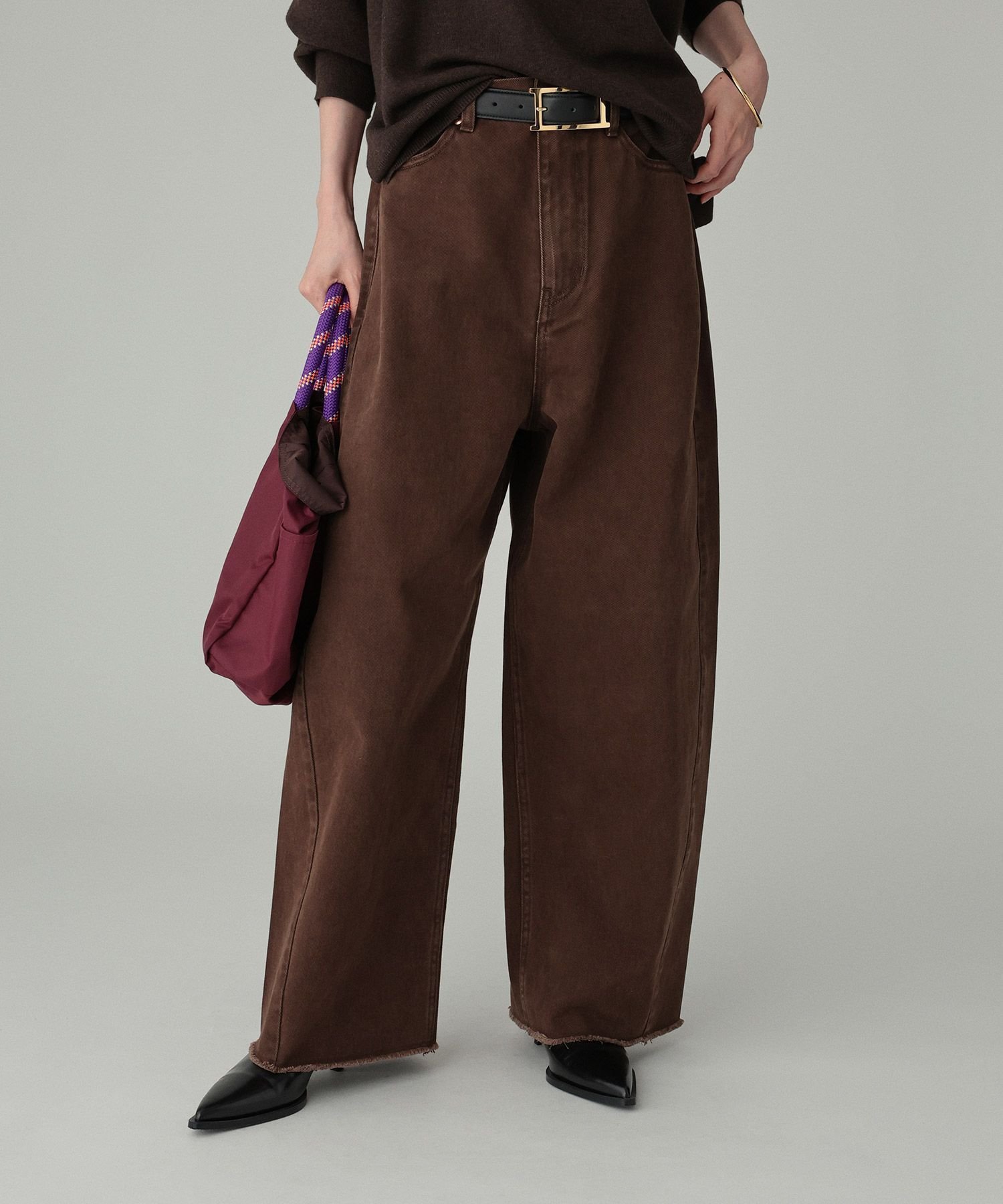 【バビロン/BABYLONE / KIDS】のバレルレッグデニムパンツ 人気、トレンドファッション・服の通販 founy(ファニー) 　ファッション　Fashion　キッズファッション　Fashion for Kids　ボトムス　Bottoms　カットオフ　Cut-Off Design　コンパクト　Compact, Small Size　シューズ　Shoes, Footwear　デニム　Denim, Jeans Material　トレンド　Trend, Trending Now　パターン　Pattern, Design Print　フラット　Flat, Flat Shoes　再入荷　Restock / Back in Stock　おすすめ　Recommended / Our Picks　2025年　2025　2025-2026秋冬・A/W　Autumn/Winter 2025–26 AW25–26　 other-1|ID: prp329100004821792 ipo3291000000035046458