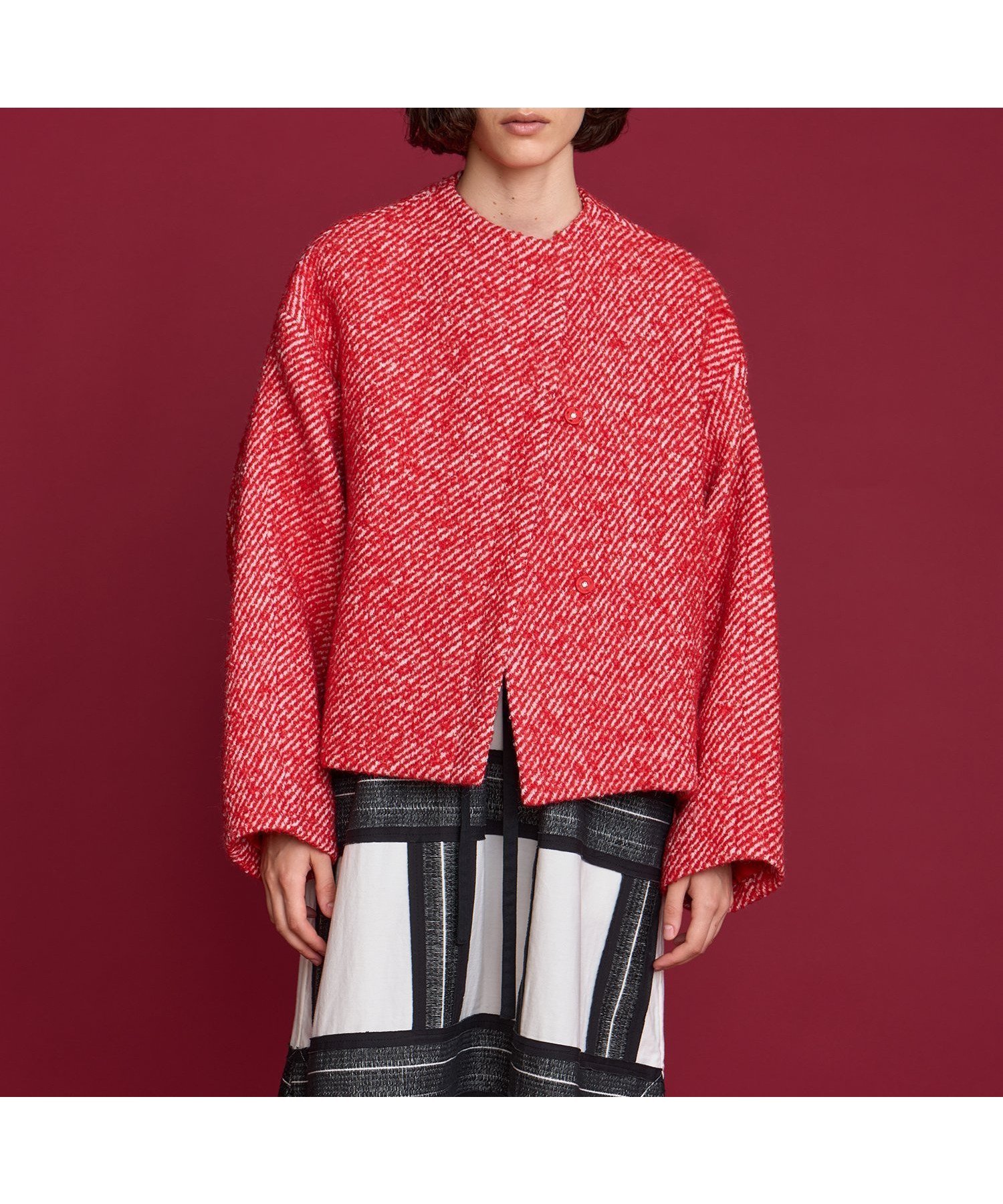 【ハウス オブ ロータス/HOUSE OF LOTUS】のワイドカルゼボトルネックブルゾン インテリア・キッズ・メンズ・レディースファッション・服の通販 founy(ファニー) 　ファッション　Fashion　レディースファッション　Fashion for Women　アウター　Coat / Outerwear Collection　ブルゾンジャケット・スポーティアウター　Blouson Jackets　クラシック　Classic, Timeless Style　ショート　Short, Short Length　スリーブ　Sleeve, Long Sleeve / Short Sleeve　ボトルネック　Bottle Neck, Mock Neck　モダン　Modern, Contemporary　ループ　Loop, Loop Knit　別注　Limited Edition, Custom Order　A/W・秋冬　Autumn/Winter　ピンク|ID: prp329100004821801 ipo3291000000035046612