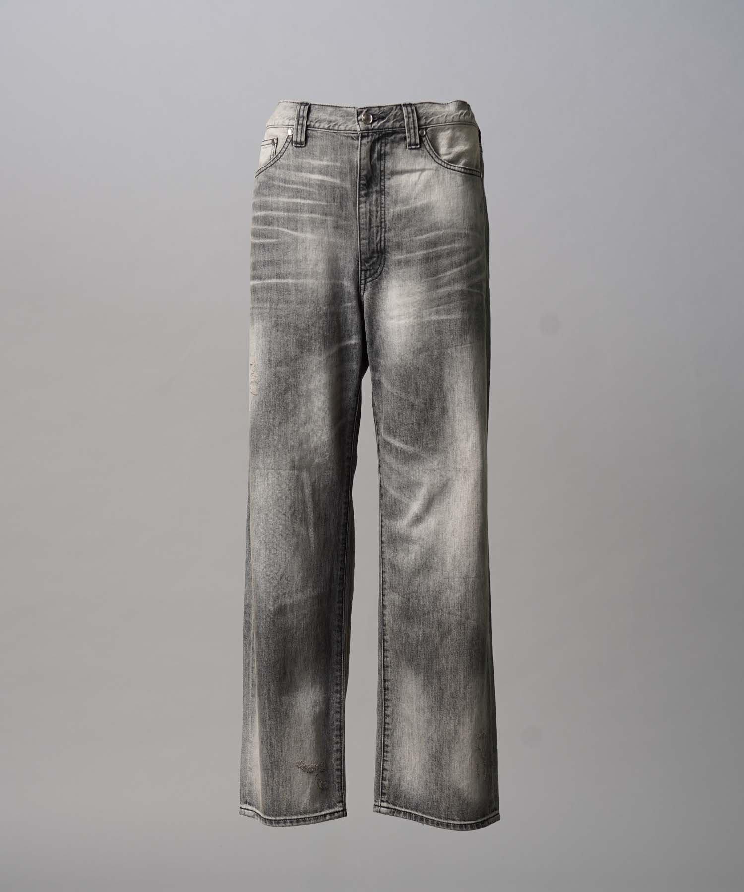【メゾンスペシャル/MAISON SPECIAL】の10.5oz Straight Denim Pants インテリア・キッズ・メンズ・レディースファッション・服の通販 founy(ファニー) 　ファッション　Fashion　レディースファッション　Fashion for Women　パンツ　Pants & Trousers　デニムパンツ・ジーンズ・美脚デニム　Denim Jeans & Pants　アウトドア　Outdoor Clothing　ヴィンテージ　Vintage Style　ストレート　Straight, Straight Cut　ダメージ　Distressed, Destroyed　デニム　Denim, Jeans Material　パターン　Pattern, Design Print　ベーシック　Basic, Essential　ミリタリー　Military, Army Style　リアル　Real, Realistic　ワーク　Workwear, Utility Style　GRY|ID: prp329100004821835 ipo3291000000035046899