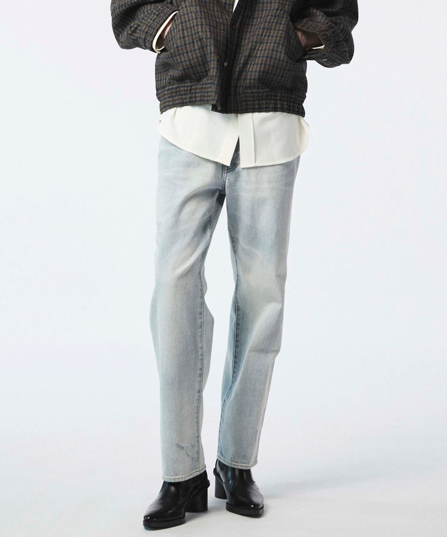 【メゾンスペシャル/MAISON SPECIAL】の10.5oz Straight Denim Pants インテリア・キッズ・メンズ・レディースファッション・服の通販 founy(ファニー) 　ファッション　Fashion　レディースファッション　Fashion for Women　パンツ　Pants & Trousers　デニムパンツ・ジーンズ・美脚デニム　Denim Jeans & Pants　アウトドア　Outdoor Clothing　ヴィンテージ　Vintage Style　ストレート　Straight, Straight Cut　ダメージ　Distressed, Destroyed　デニム　Denim, Jeans Material　パターン　Pattern, Design Print　ベーシック　Basic, Essential　ミリタリー　Military, Army Style　リアル　Real, Realistic　ワーク　Workwear, Utility Style　L.BLU|ID: prp329100004821835 ipo3291000000035046901