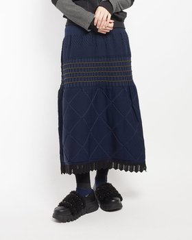 【ゴム/gomme】のマルチニットスカート 人気、トレンドファッション・服の通販 founy(ファニー) ファッション Fashion レディースファッション Fashion for Women スカート Skirts ショート Short, Short Length シンプル Simple, Minimal フィット Fit, Slim Fit ポケット Pocket, Pocket Detail 切替 Switching, Contrast Panel |ID:prp329100004821851