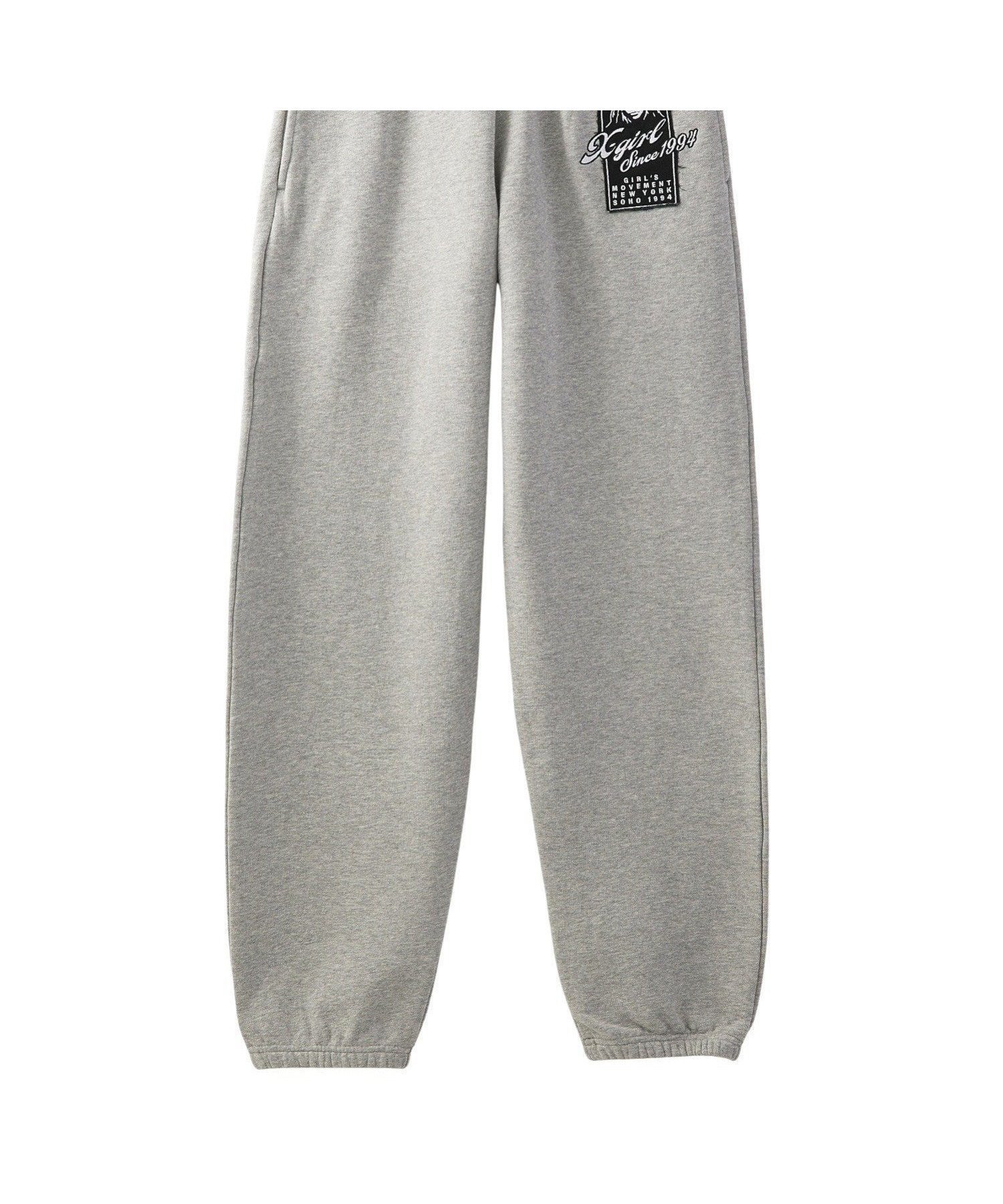 【エックスガール/X-girl】のFACE BOX PATCH SWEAT PANTS X-girl インテリア・キッズ・メンズ・レディースファッション・服の通販 founy(ファニー) 　ファッション　Fashion　レディースファッション　Fashion for Women　パンツ　Pants & Trousers　おすすめ　Recommended / Our Picks　グラフィック　Graphic, Graphic Design　コンパクト　Compact, Small Size　スウェット / スエット　Sweatshirt, Sweatwear　セットアップ　Set-Up, Coordinated Outfit　パッチ　Patch, Appliqué　定番　Standard, Basic Item　A/W・秋冬　Autumn/Winter　ASH|ID: prp329100004821873 ipo3291000000035047241