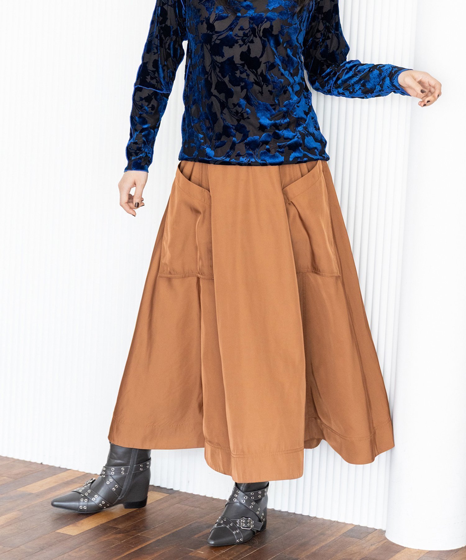 【オズモーシス/OSMOSIS】のポケットフレアースカート インテリア・キッズ・メンズ・レディースファッション・服の通販 founy(ファニー) 　ファッション　Fashion　レディースファッション　Fashion for Women　スカート　Skirts　バランス　Balance, Style Balance　フレア　Flare, Flared　ポケット　Pocket, Pocket Detail　再入荷　Restock / Back in Stock　A/W・秋冬　Autumn/Winter　BROWN|ID: prp329100004821885 ipo3291000000035047326