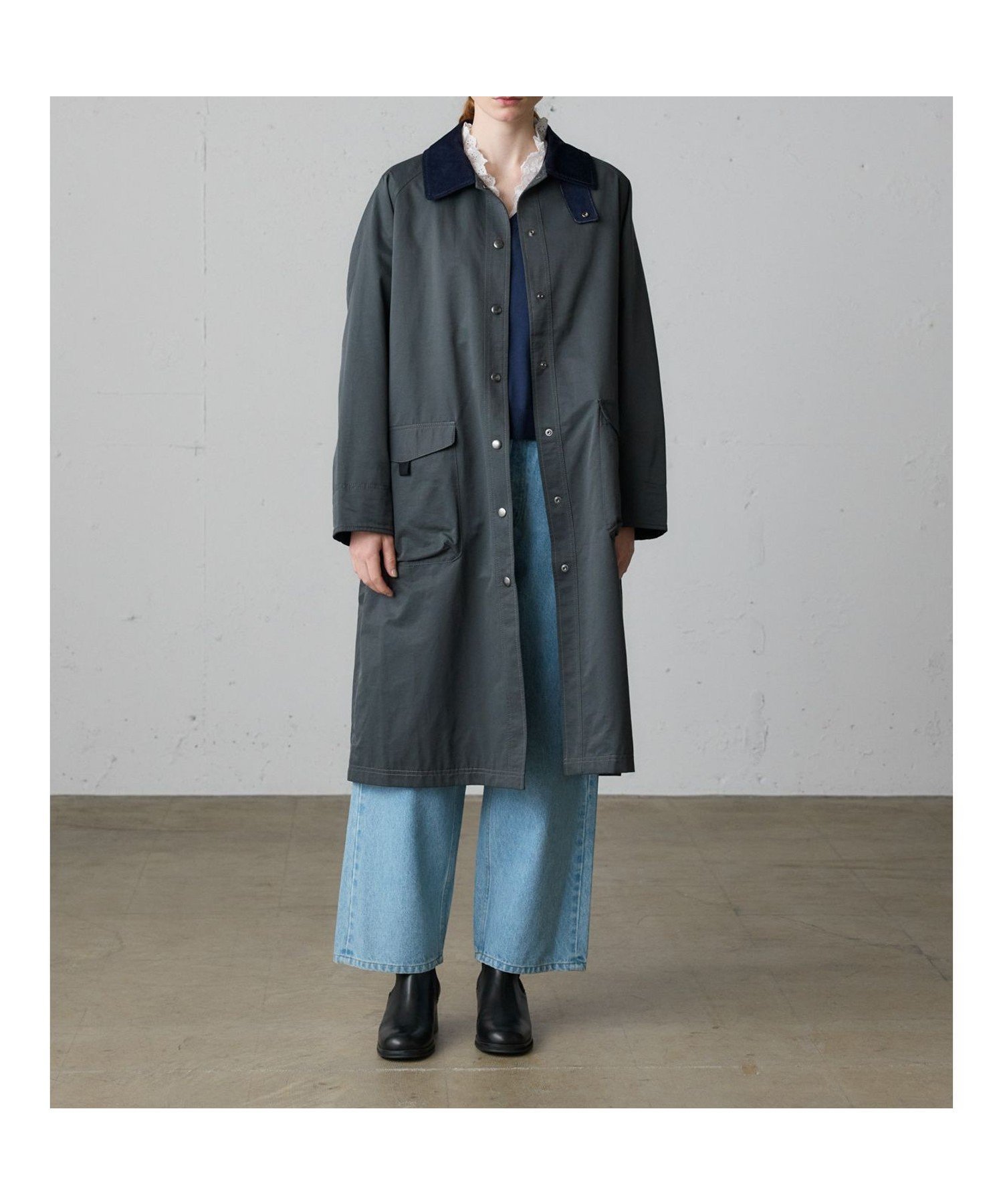 【マーコート/MARcourt】のMidiUmi ハンティングロングコート 人気、トレンドファッション・服の通販 founy(ファニー) 　ファッション　Fashion　レディースファッション　Fashion for Women　アウター　Coat / Outerwear Collection　コート・ロングコート・ピーコート　Long Coats, Peacoats & More　コーデュロイ　Corduroy, Cord Fabric　ジャケット　Jacket, Outerwear　タフタ　Taffeta, Structured Fabric　フロント　Front, Front Design　ポケット　Pocket, Pocket Detail　ミドル　Middle Length, Mid Height　無地　Plain, Solid Color　軽量　Lightweight, Ultra Light　長袖　Long Sleeve, Full Sleeve　 other-1|ID: prp329100004821887 ipo3291000000035047383