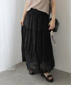 【ラ トータリテ/La TOTALITE】の【洗える】シフォンニットワッシャースカート ブラック|ID: prp329100004821894 ipo3291000000035047468