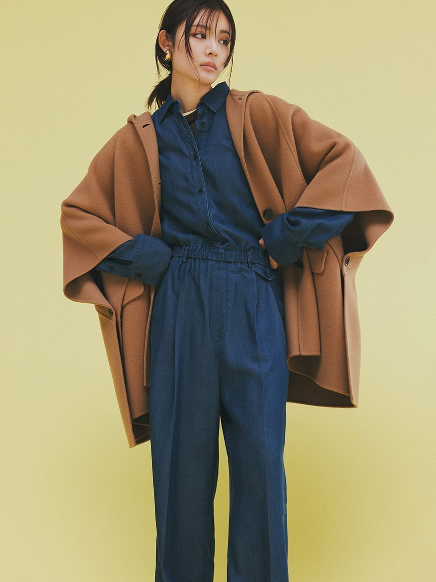 【ミラオーウェン/Mila Owen】のフードポンチョコート インテリア・キッズ・メンズ・レディースファッション・服の通販 founy(ファニー) 　雑誌掲載アイテム　Magazine Picks & Fashion Features　ファッション雑誌　Fashion Magazines　アンドガール　andGIRL　ファッション　Fashion　レディースファッション　Fashion for Women　アウター　Coat / Outerwear Collection　コート・ロングコート・ピーコート　Long Coats, Peacoats & More　ポンチョ・ケープコート　Ponchos & Capes　11月号　November Issue　スマート　Smart, Elegant　雑誌　Magazine, Fashion Magazine　バランス　Balance, Style Balance　フェルト　Felt, Felt Fabric　ポケット　Pocket, Pocket Detail　ポンチョ　Poncho, Cape Style　リュクス　Luxury, Elegant, High-End, Chic　ワイド　Wide, Wide Fit　エレガント 上品　Elegant　CML[038]|ID: prp329100004821897 ipo3291000000035047496