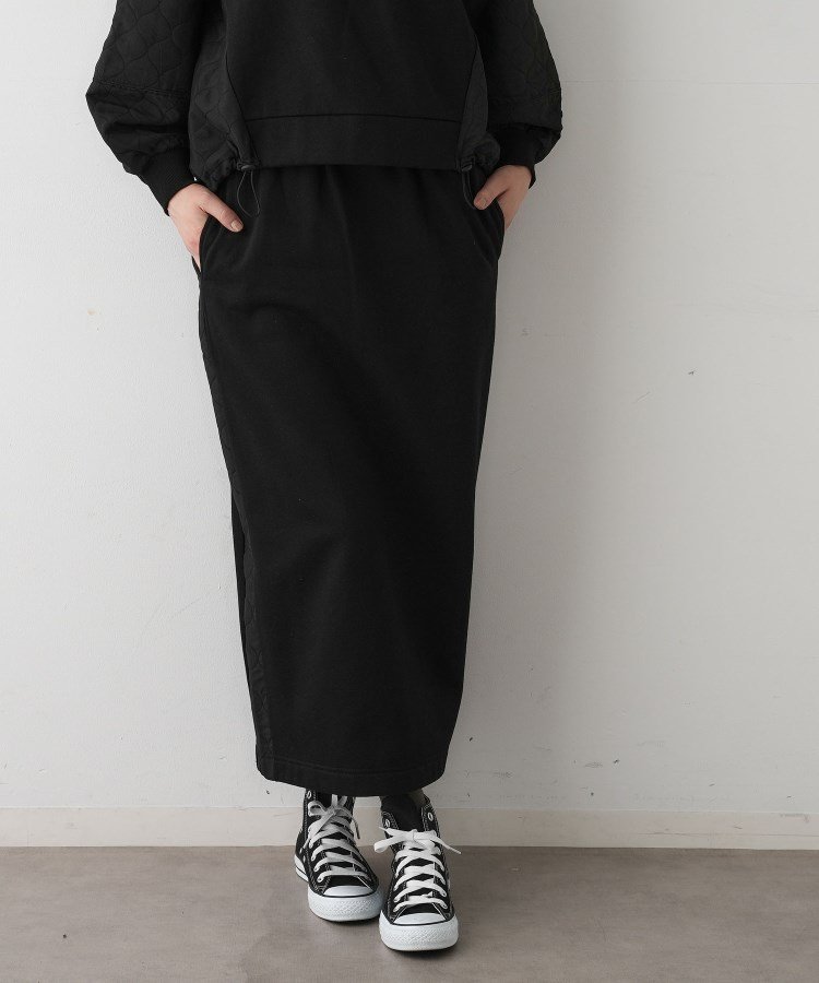 【デッサン/Dessin】の【セットアップ可/ウエストゴム】裏毛Iラインスカート インテリア・キッズ・メンズ・レディースファッション・服の通販 founy(ファニー) 　ファッション　Fashion　レディースファッション　Fashion for Women　セットアップ　Matching Sets　スカート・ミニ/ミディ/マキシ　Skirts / Mini, Midi & Maxi Skirts　キルト　Quilt, Quilted Fabric　シンプル　Simple, Minimal　スウェット / スエット　Sweatshirt, Sweatwear　スニーカー　Sneakers, Trainers　スマート　Smart, Elegant　セットアップ　Set-Up, Coordinated Outfit　ポケット　Pocket, Pocket Detail　楽ちん　Easy Fit, Comfortable　A/W・秋冬　Autumn/Winter　ブラック|ID: prp329100004821933 ipo3291000000035047899