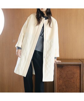 【ビーミングライフストアバイビームス/B:MING LIFE STORE by BEAMS】のドッキング コート(S~M) 25AW シンプル ノーカラー アウター 人気、トレンドファッション・服の通販 founy(ファニー) ファッション Fashion レディースファッション Fashion for Women アウター Coat / Outerwear Collection コート・ロングコート・ピーコート Long Coats, Peacoats & More キルティング Quilted, Quilting ショート Short, Short Length シンプル Simple, Minimal スウェット / スエット Sweatshirt, Sweatwear タートルネック Turtleneck, High Neck ダウン Down, Puffer チェック Check, Plaid, Tartan ドッキング Docking, Mixed Material 人気 Popular, Best Seller フェイク Faux, Fake ブルゾン Blouson, Bomber Jacket 別注 Limited Edition, Custom Order マフラー Scarf, Muffler メルトン Melton, Heavy Wool リバーシブル Reversible, Two-Sided ロング Long, Long-Length ワッシャー Washer, Crinkled Finish A/W・秋冬 Autumn/Winter 再入荷 Restock / Back in Stock おすすめ Recommended / Our Picks 2025年 2025 2025-2026秋冬・A/W Autumn/Winter 2025–26 AW25–26 |ID:prp329100004821935