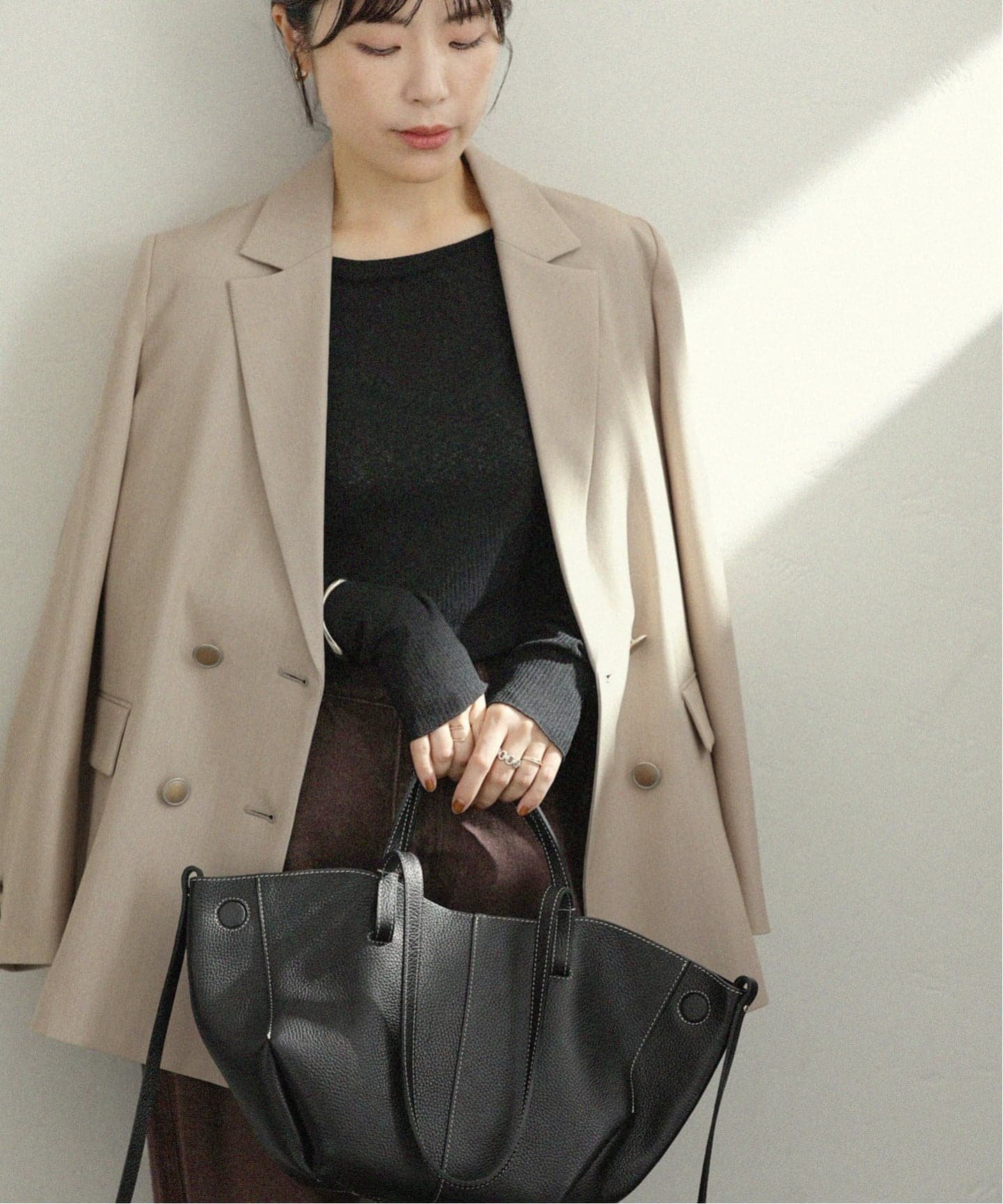 【ラ トータリテ/La TOTALITE】のT/Wダブルブレストジャケット 人気、トレンドファッション・服の通販 founy(ファニー) 　ファッション　Fashion　レディースファッション　Fashion for Women　アウター　Coat / Outerwear Collection　レディースジャケット・軽アウター　Jackets　2025年　2025　2025-2026秋冬・A/W　Autumn/Winter 2025–26 AW25–26　シンプル　Simple, Minimal　ジャケット　Jacket, Outerwear　タイトスカート　Pencil Skirt, Tight Skirt　デニム　Denim, Jeans Material　人気　Popular, Best Seller　定番　Standard, Basic Item　 other-1|ID: prp329100004821940 ipo3291000000035047944